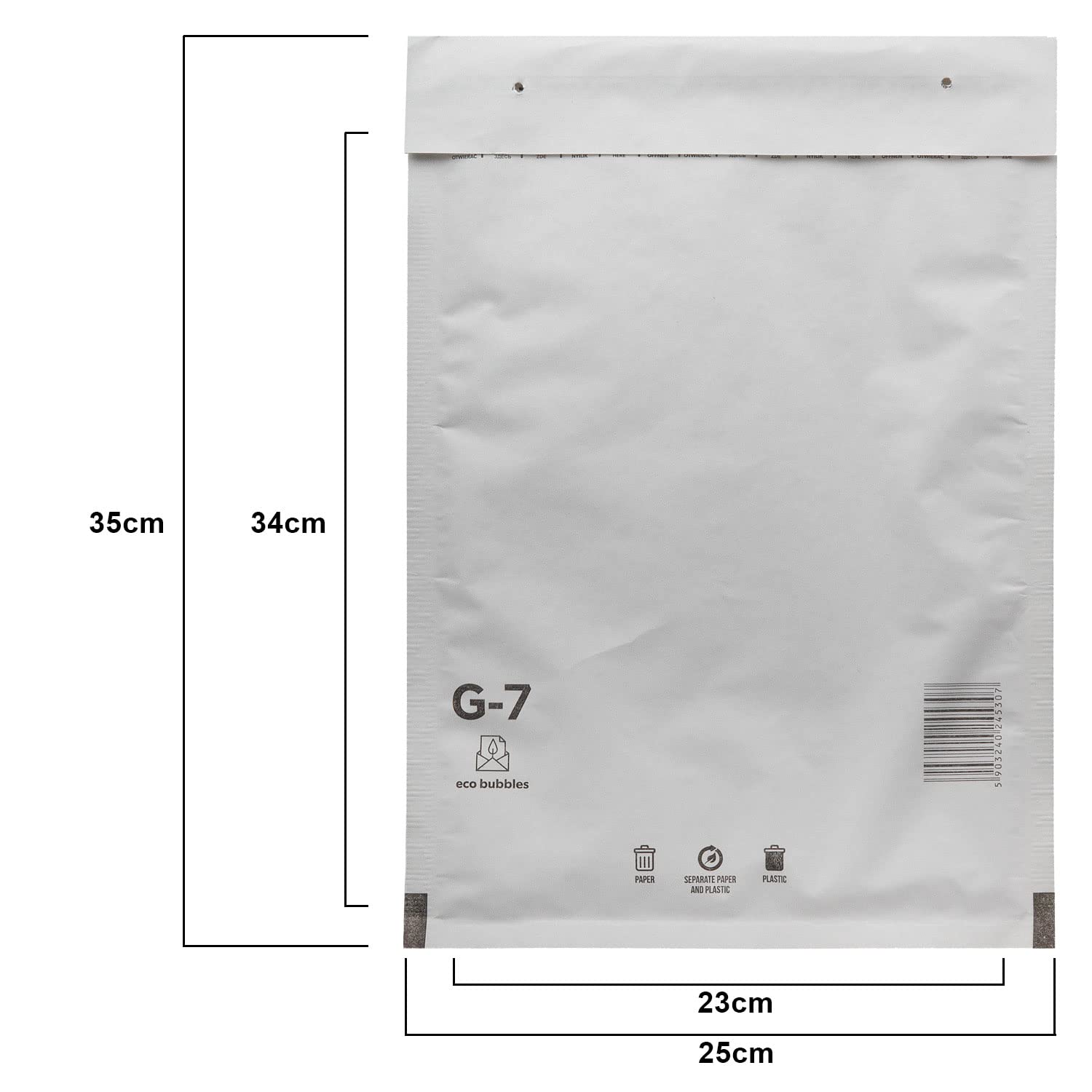 100 Versandtaschen Luftpolsterumschläge haftklebend Luftpolsterversandtaschen Luftpolstertaschen Gr. G/7 G7 weiß (250mm x 350 mm) Umschläge gepolstert Polsterumschlag Taschen