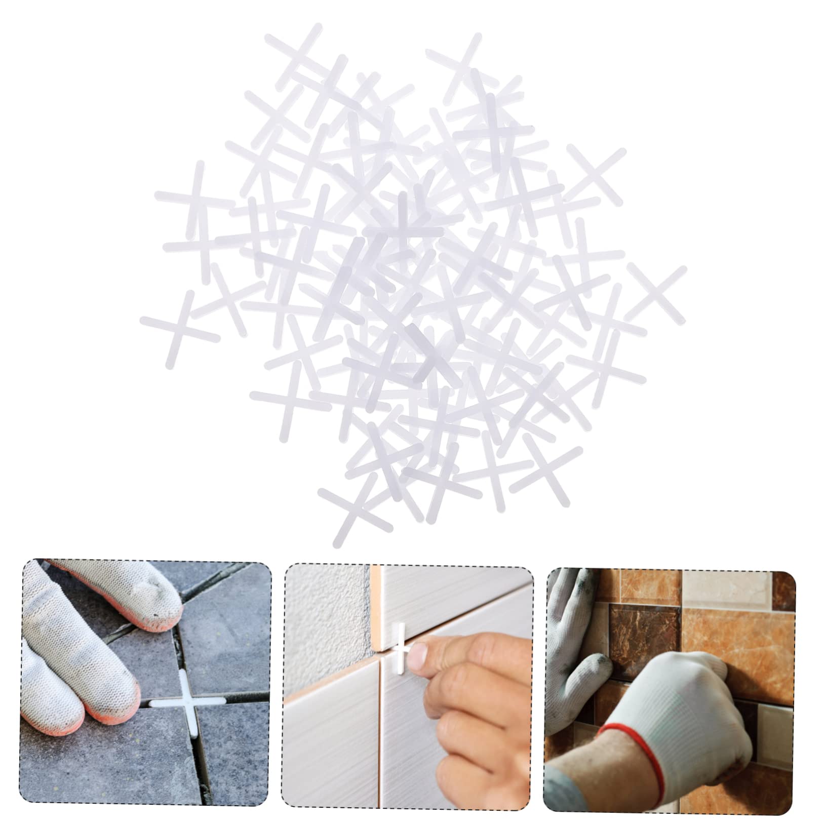 BESTonZON Entretoises Croisées Pose Précise et Rapide Lot de 10000 en Pe Blanc, Réutilisables, pour Carrelage, pour Pose de Carrelage au Sol