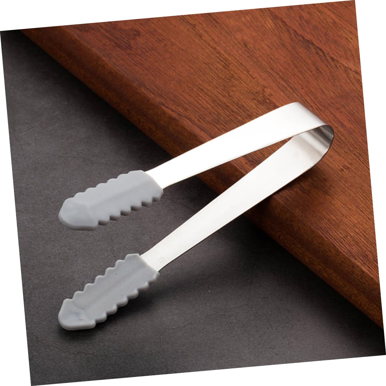 CONGARTENO 2pcs Ice Cube Tongs Pasta Tong Frying Tong Coffee Tong Bread Tong Candy Tong Appetizer Tong Fruit Tong Grilling Tong Sugar Cube Tong Snack Tong Ice Serving Tong Silver
