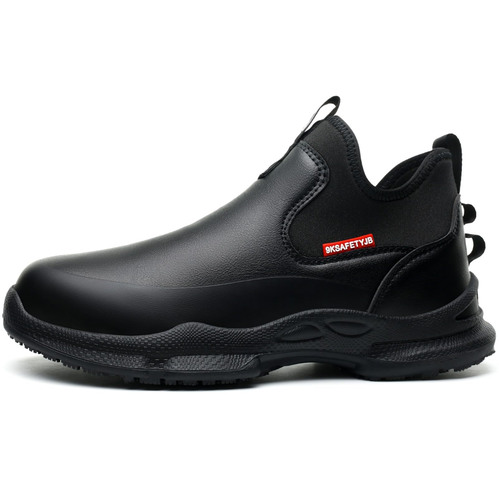 R-Win Zapatos de chef impermeables, ligeros, sin cordones, para cocina, almacén, para mujeres y hombres, antideslizantes, resistentes al aceite