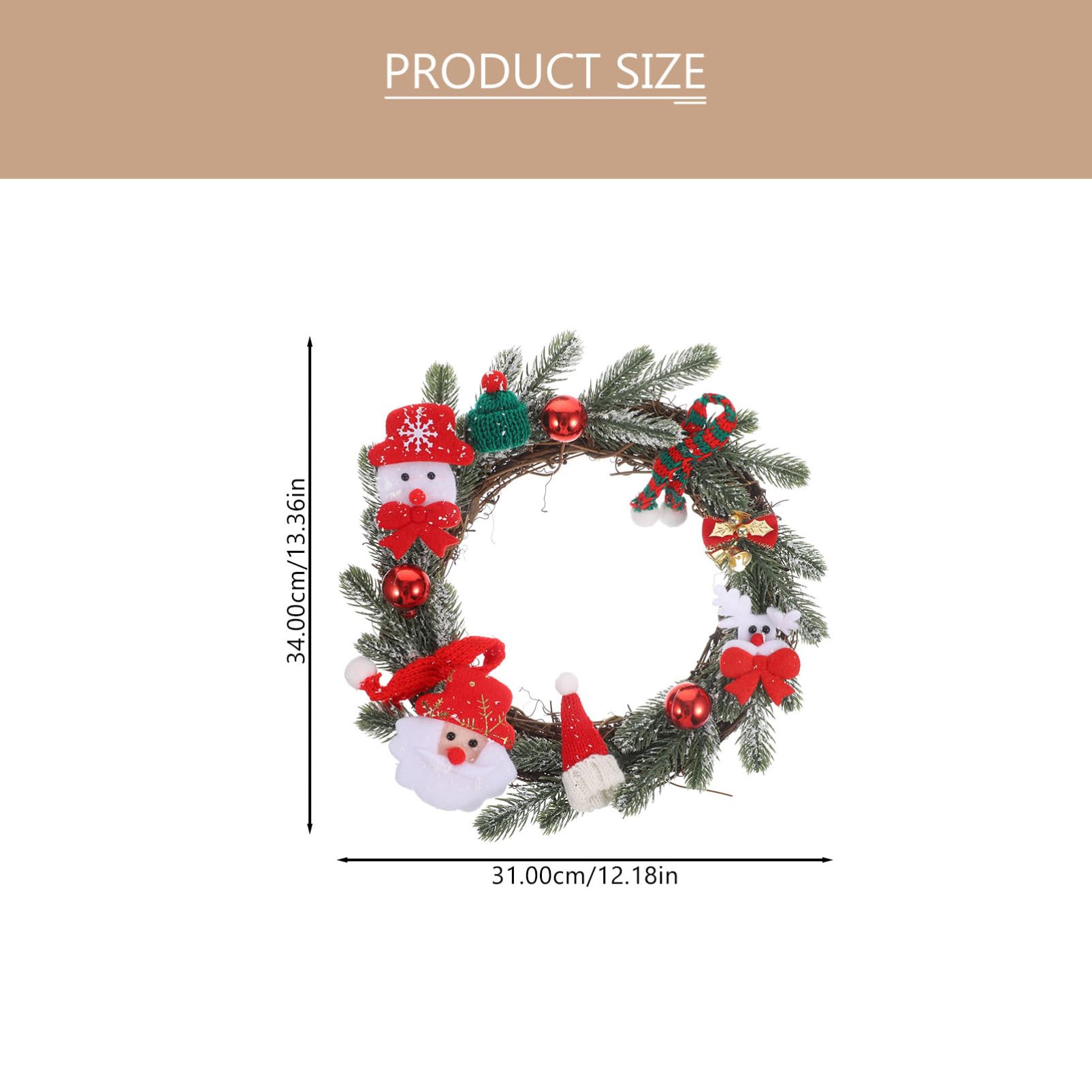 Guirnalda Navideña Decorativa De Pared Adorno Colgante De Navidad para Puertas y Ventanas Accesorio De Decoración Festiva para Hogar y Oficina