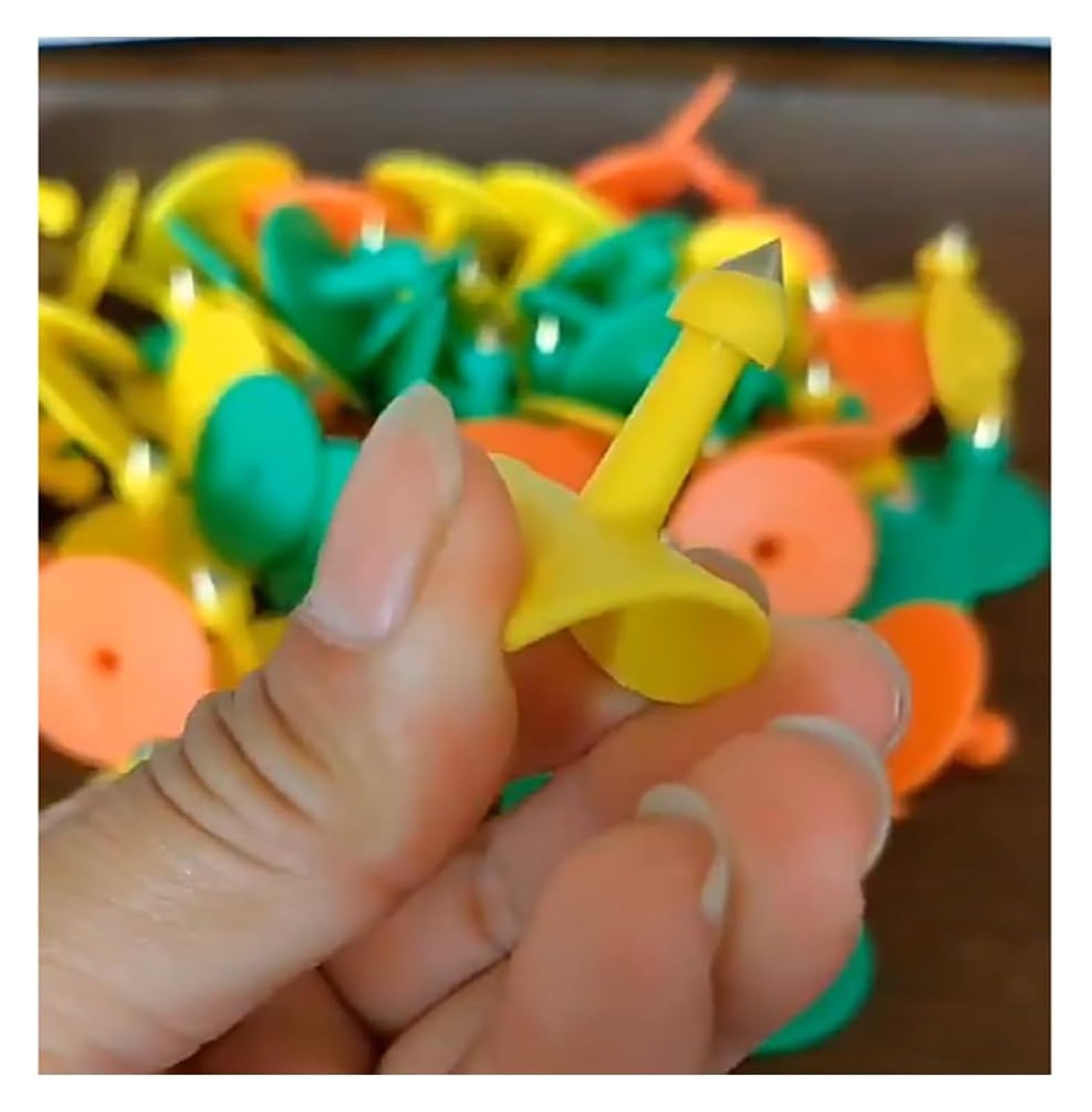 Plastikowa karta numerowa, oznaczenia zwierząt 100 szt. kolczyków do uszu świń, zielone, średnie, do uszu świń i macior(Red)