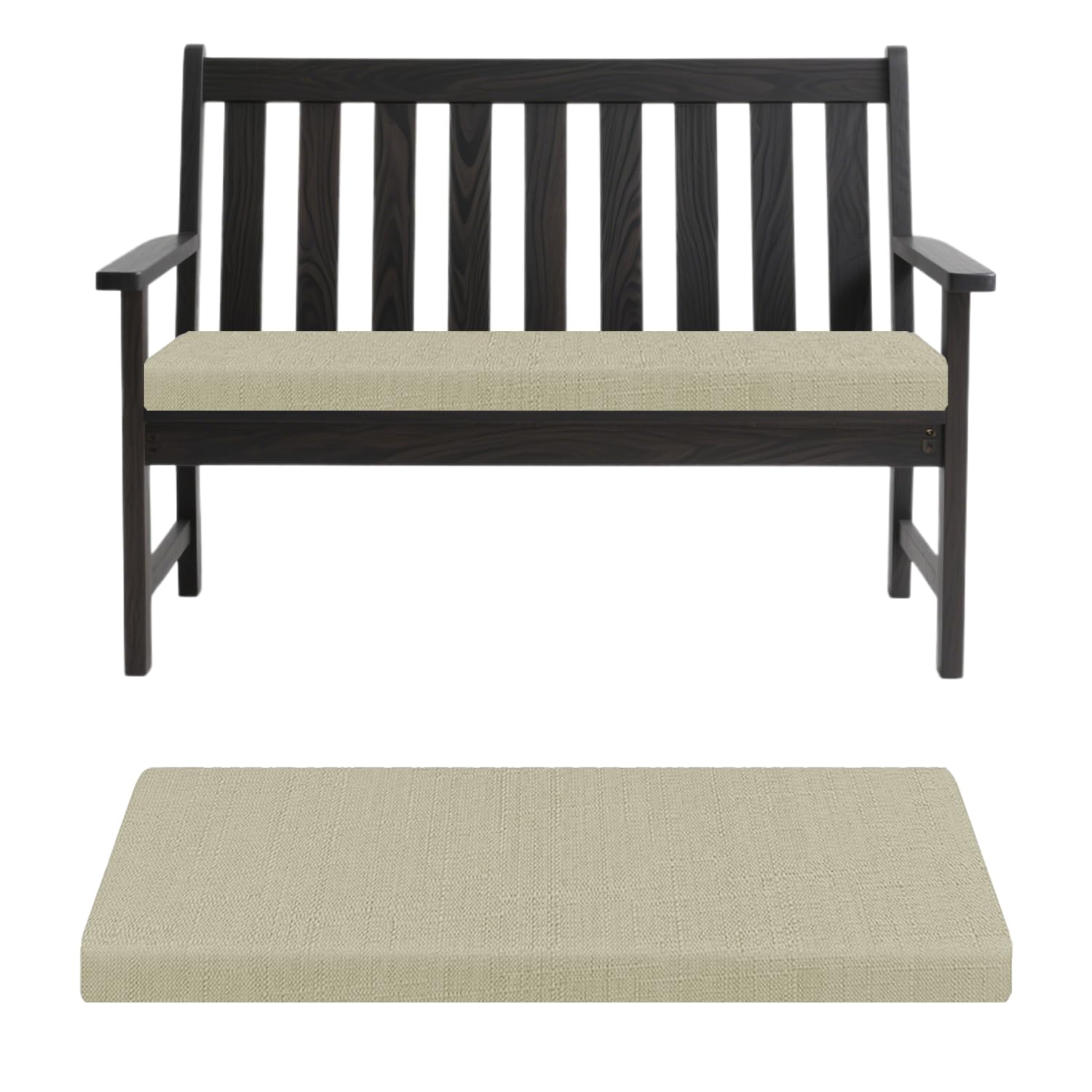 Housses de banc d'extérieur antidérapantes et lavables pour terrasse 120 cm 150 cm