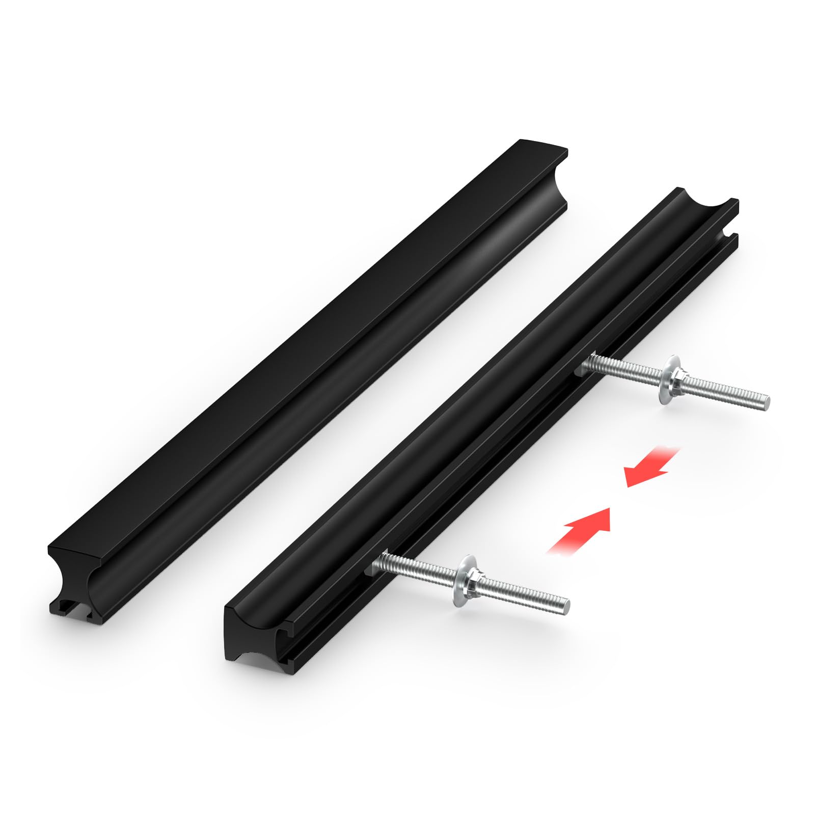 Photo 1 of homdiy 10 Pack Adjustable Black Cabinet Pulls 2" to 8.8" (51-224mm) Adjustable Hole Distance Drawer Pulls