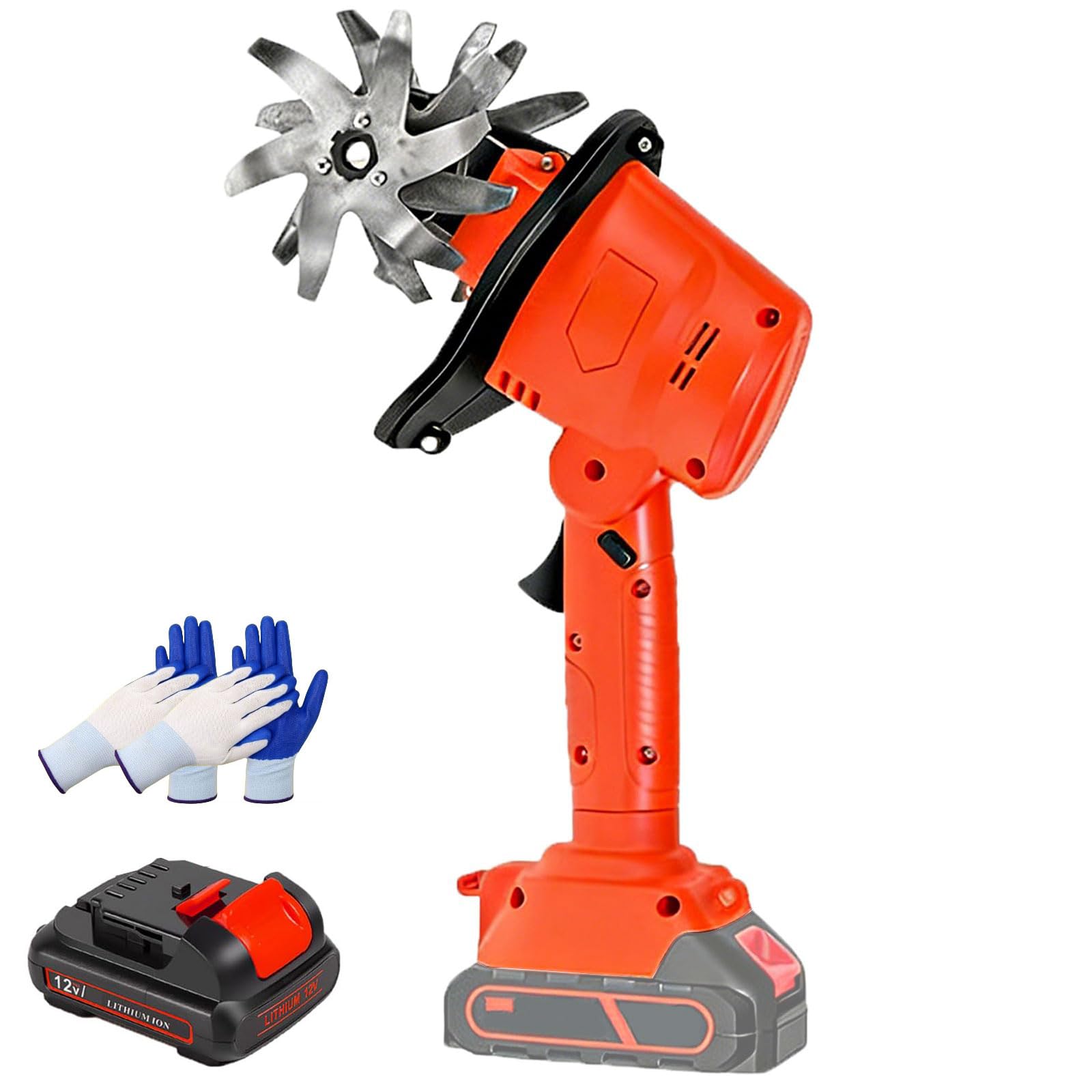 Mini coltivatore elettrico da giardino, senza fili, con batteria da 1,5 A, larghezza di 10 cm, mini coltivatore portatile per fattoria, cortile, prato