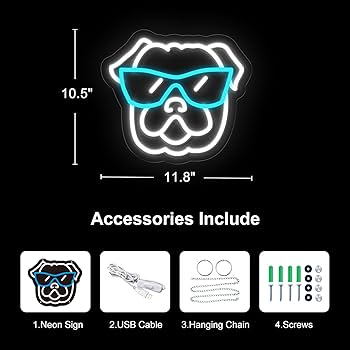 TWO DOGS ヴィンテージ ネオン看板 人感センサー付き 蚤の市 ライト TWO DOGS ヴィンテージ ネオン看板 人感センサー付き 蚤の市