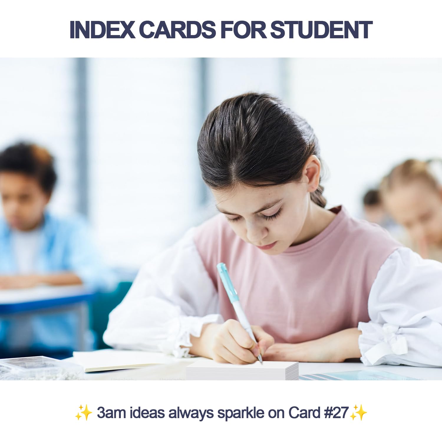 Tarjetas de índice de 3 x 5 pulgadas, paquete de 600 tarjetas de índice rayadas para estudio, tarjetas de notas de índice rayadas, tarjetas de notas de 3 x 5 pulgadas, tarjetas de índice pequeñas