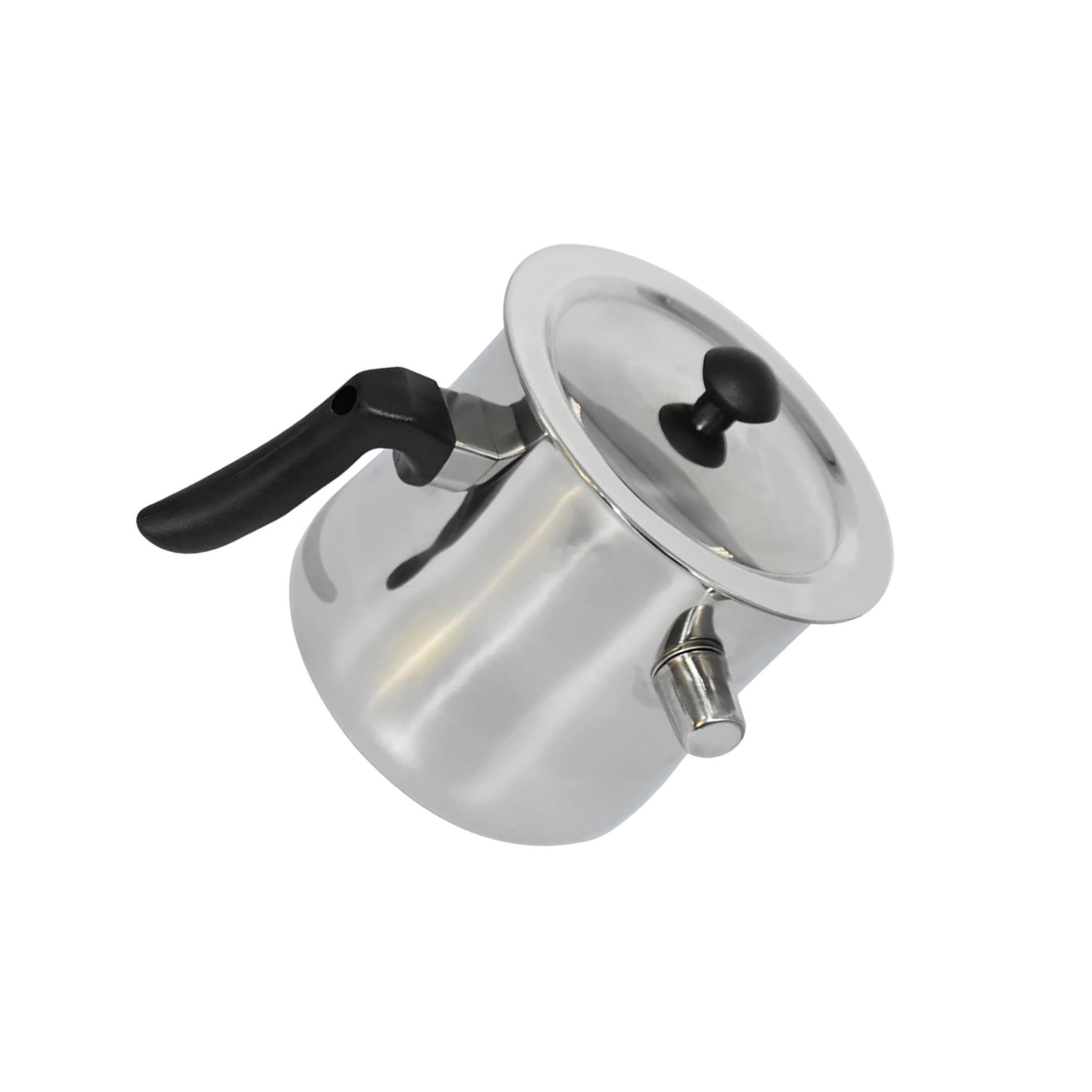 AMSLSIU Candle Making Kit Stainless Steel Sturdy Handle Nonstick Pouring Pot Double Boiler System Double Boiler Wax Melting Pot Wax Melting Pitcher Drinking, Silver, 20x17CM 2.5L