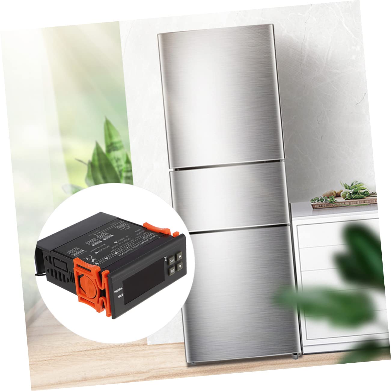 SOLUSTRE 2 Pezzi Regolatore Termostato Per Rettili Regolatore Di Temperatura Digitale Per Elettronica Display A Led Relè Termostato Per Incubatrice