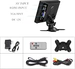7 Portable de pouce HDMI moniteur HD 1080P VGA Moniteur Petite HDMI Screen Server moniteur pour les caméras de recul de voiture DVD Caméra de service STB PC TV Fraises PI 1024x600 Pixel 170 Affichage complet avec haut-parleur