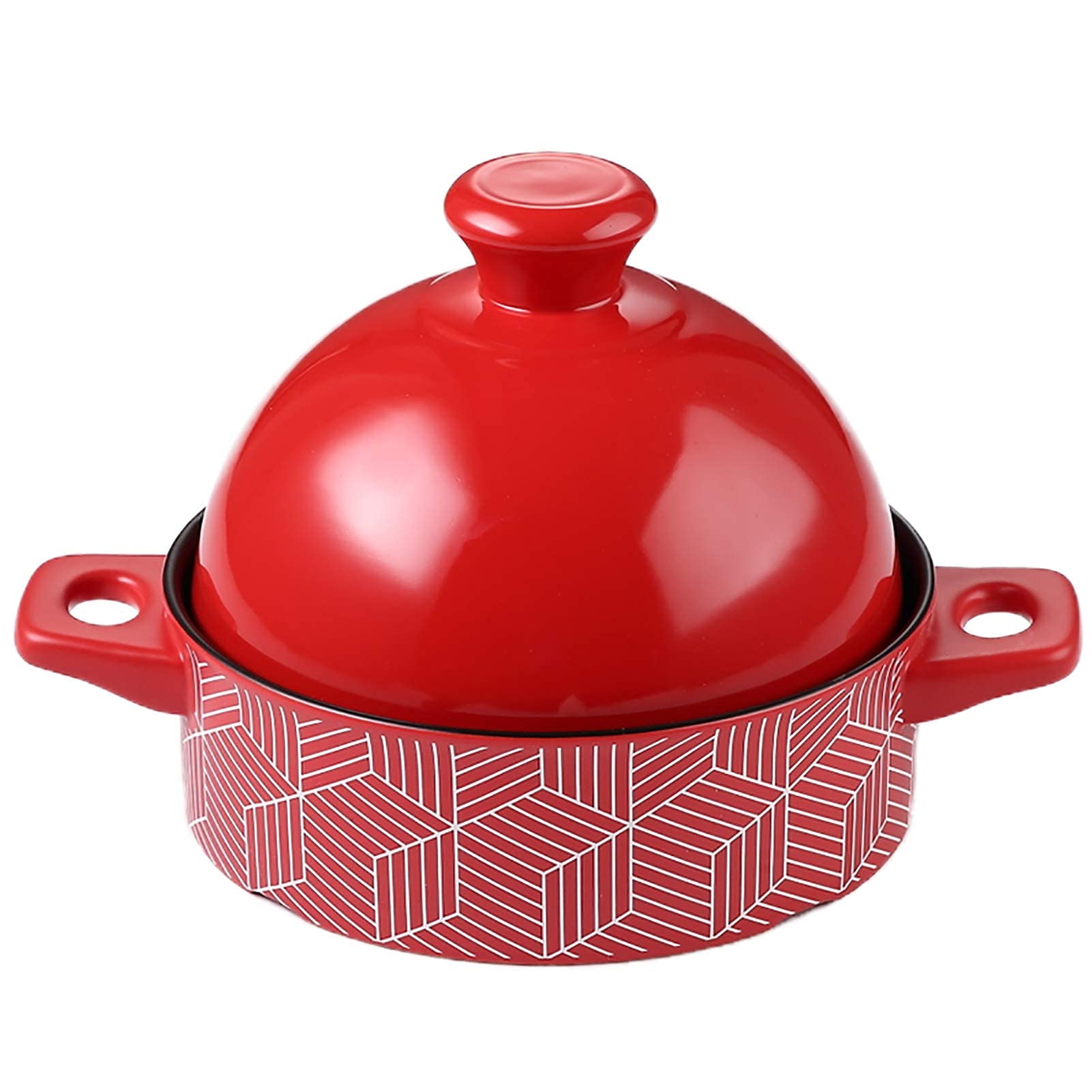 NERDOH Moroccan Cooking Pot with 2 Handle Cooking Pot for Cooking and Stew Casserole Slow Cooker Cooking for