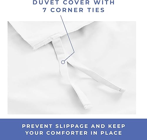 Miniatura 5 de Kotton Culture Juego de cama de 4 piezas, 100% algodón egipcio de 600 hilos, fundas de almohada y sábana bajera con bolsillo extra profundo, ropa de