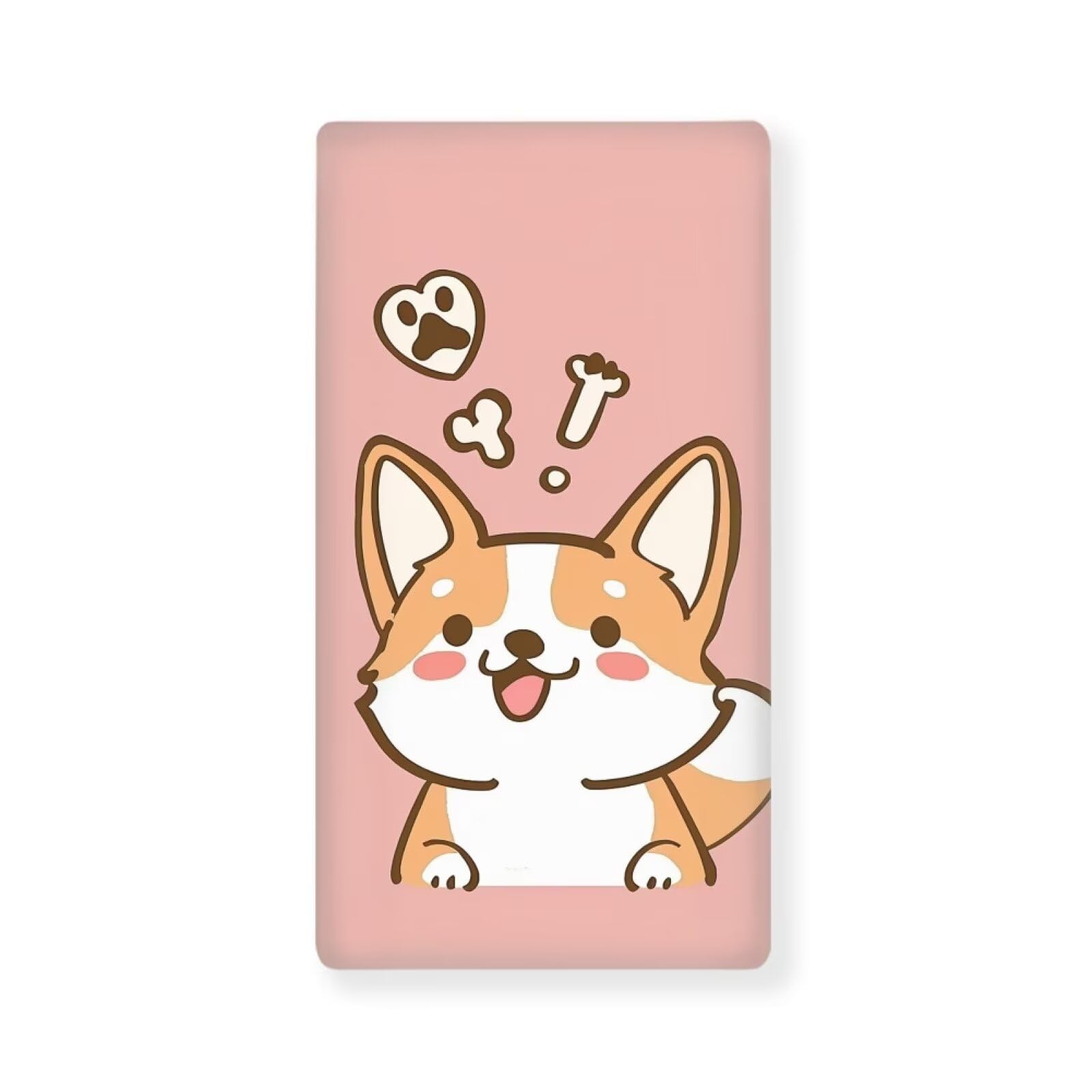 Cute Corgi Crib Sheets for Baby Girls Crib Sheets for Standard Crib Mattress Cover Breathable Soft Fitted Crib Sheet (28''x 52'') Crib Sheets, Pink, Puppy Dog, BZA16