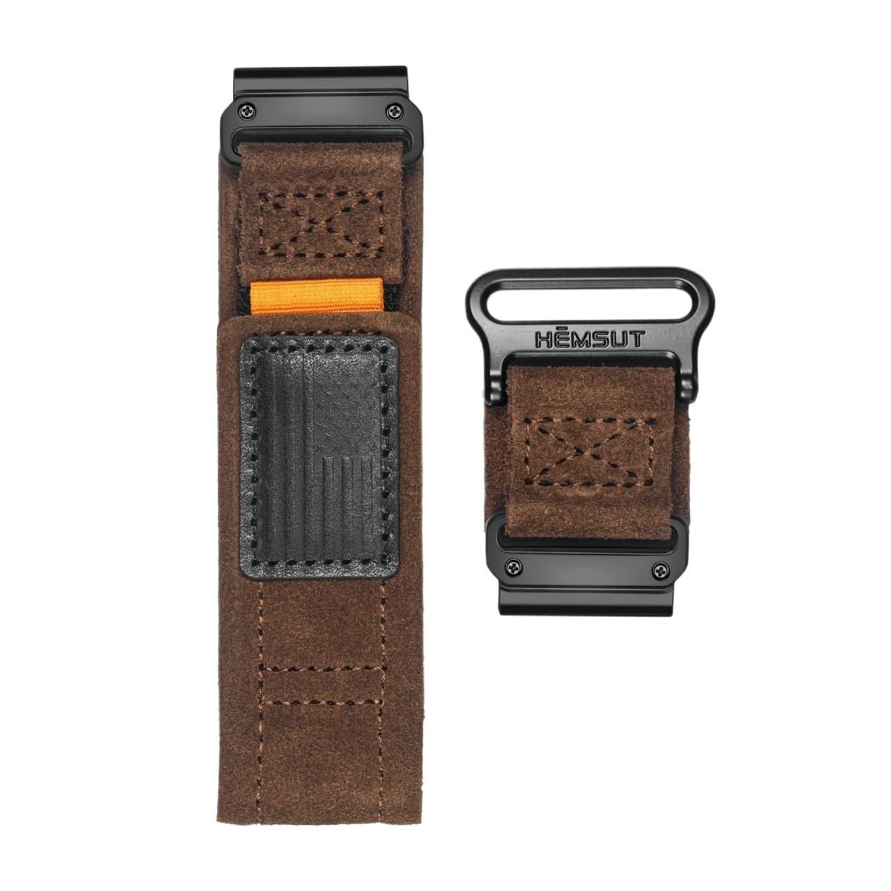 Pasek do zegarka z szybkozłączką 20/22/26 mm, wykonany ręcznie ze skóry zamszowej, pasujący do Garmin Fenix/Instinct