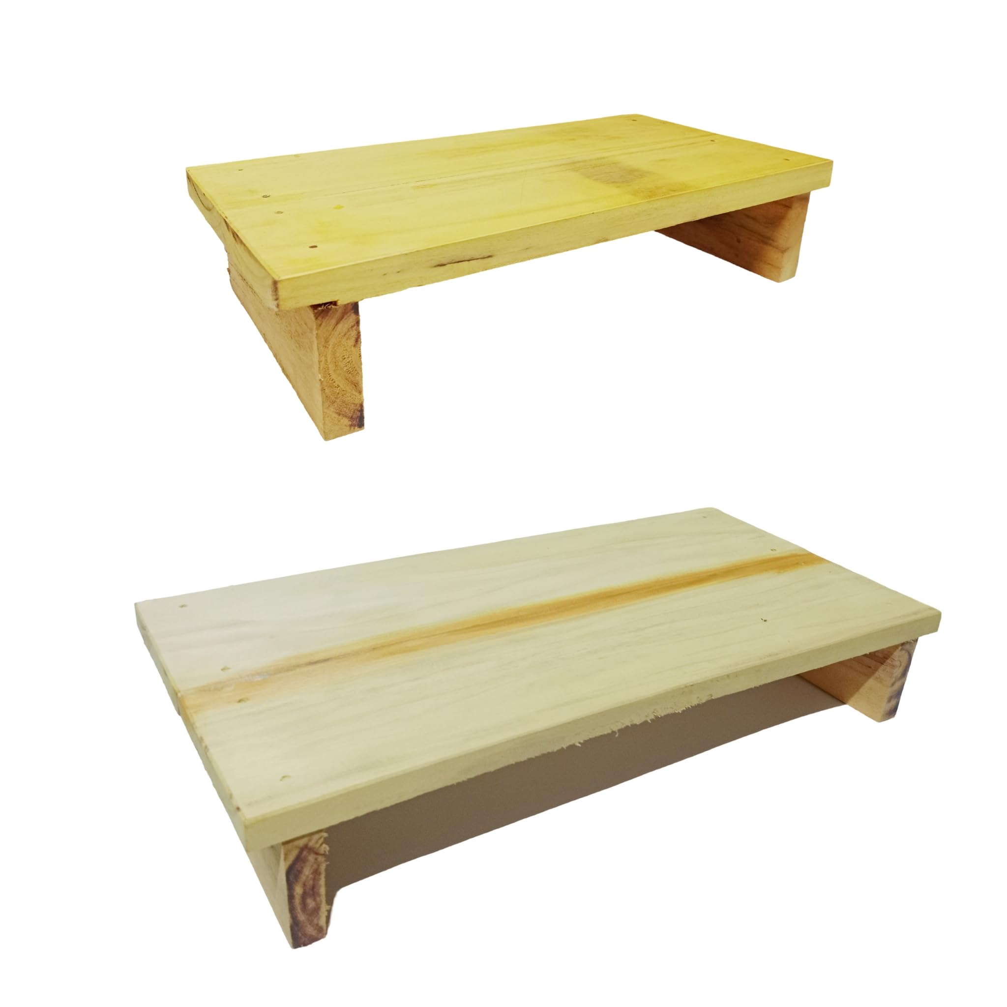 Traditional Wooden Irippu Palaka/Korandi Palaka/Pada Palaka for Pooja & Meditation – Set of 2 Jackfruit Wood (Plavu) Stools