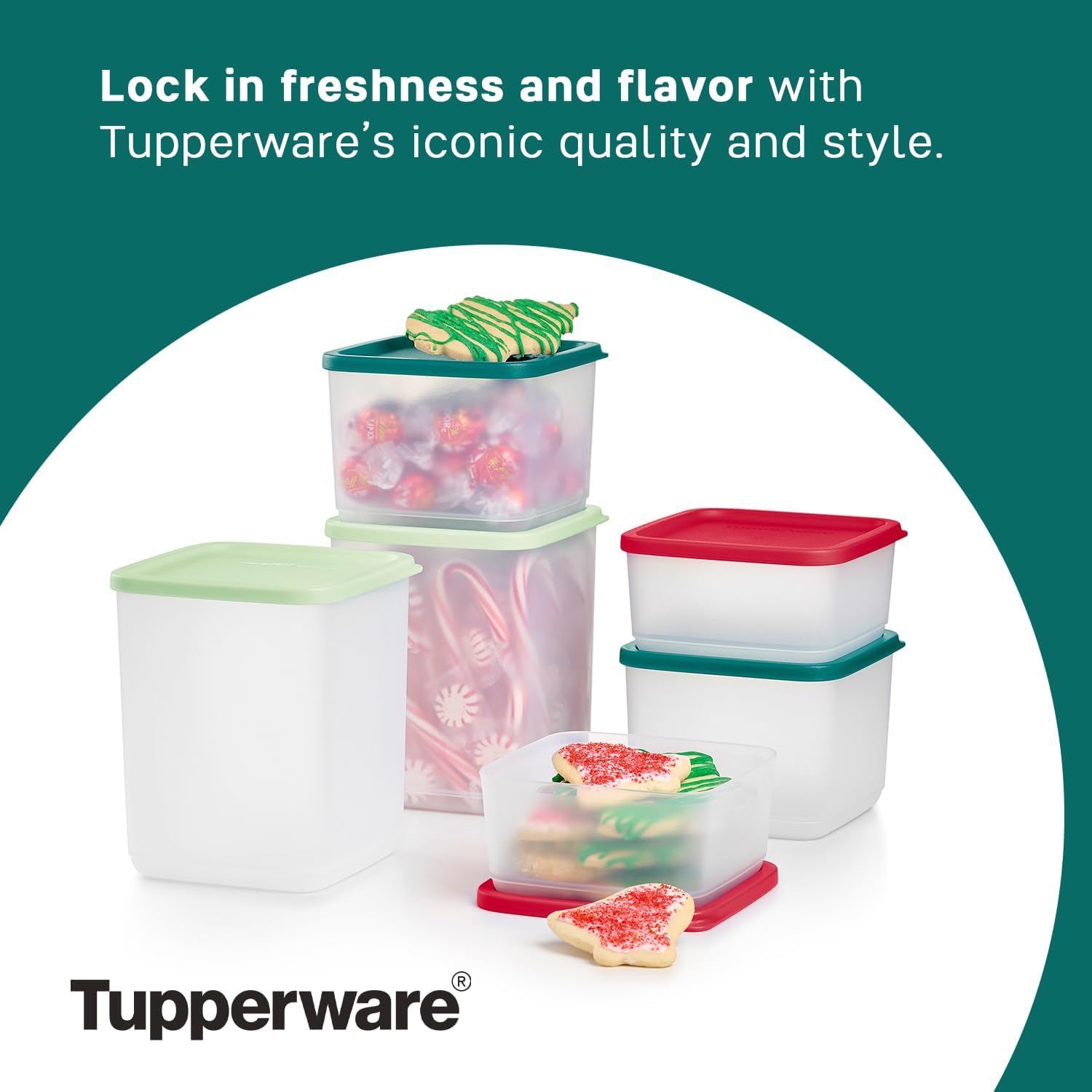 Amazon.co.jp: Tupperware スタッキングスクエアストレージセット