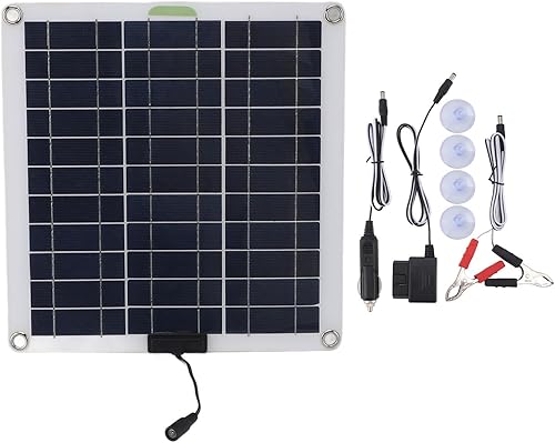 200W Solar Panel Kit, Solar Charge Controller with OBD Plug, Portable Power Solar Panel for Car Truck Boat RV Motorcycle Marine