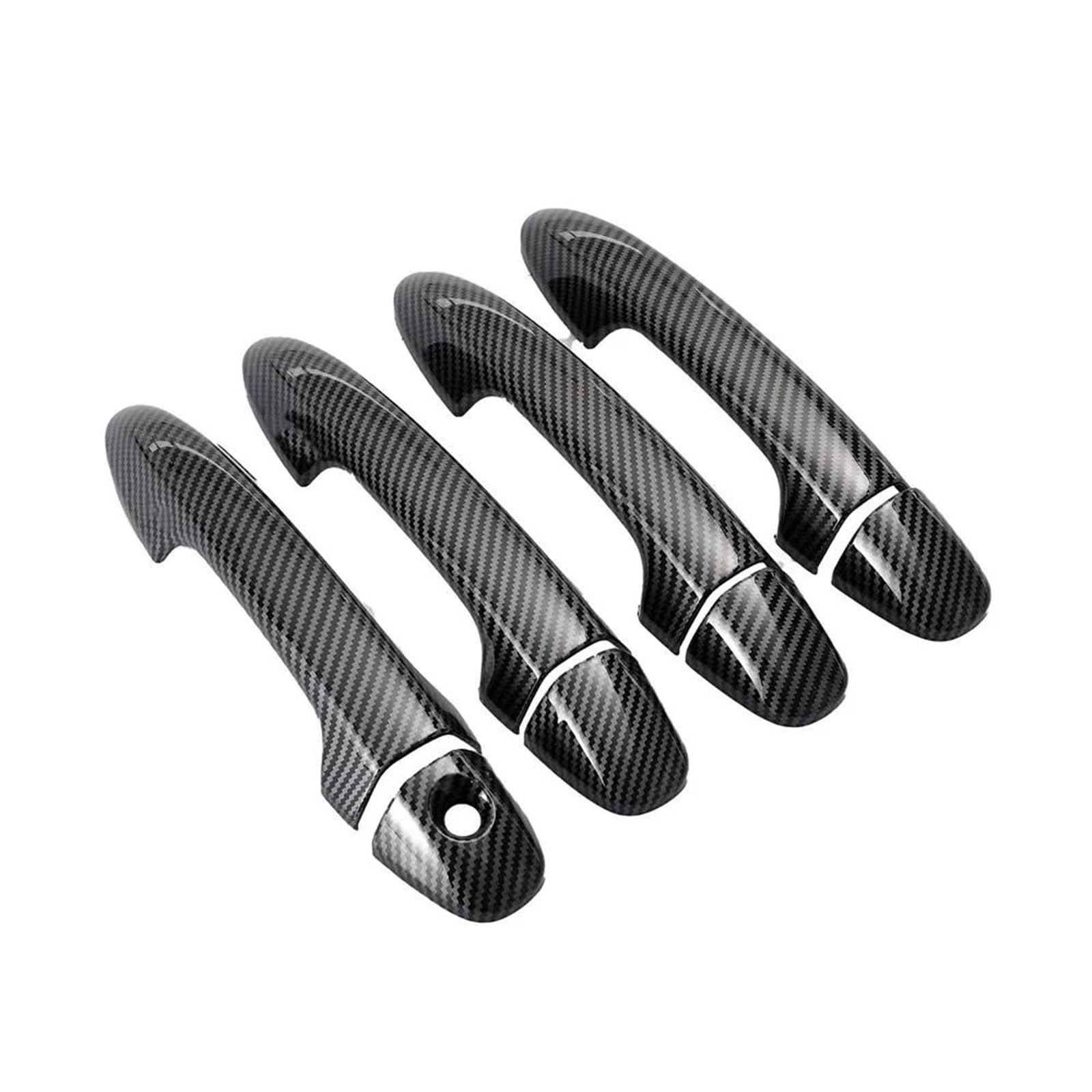 SLIMES for Rav4 for Rav 4 Xa40 2014-2019 Carbon Fiber Chrome Car Door Handle Bowl Cover Decor Trim Sticker Styling Accessories Cover Stickers(Carbon no Sensor)