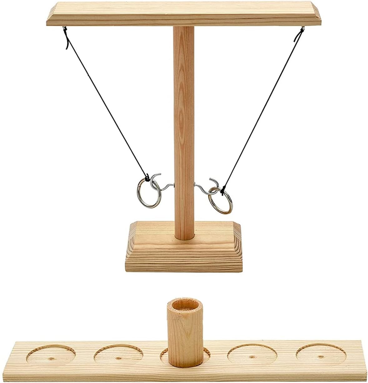 LUXTE Hooks Ring Toss Game for Kids Adults, 2 Player Toss Hook Ring