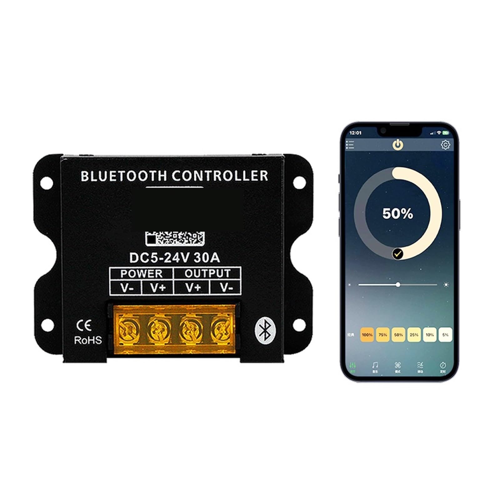Controlador de atenuación de teléfono móvil 5V12V24 luz de bajo voltaje con caja de luz control remoto de brillo controlador de LED regulador | 86 panel monochrome