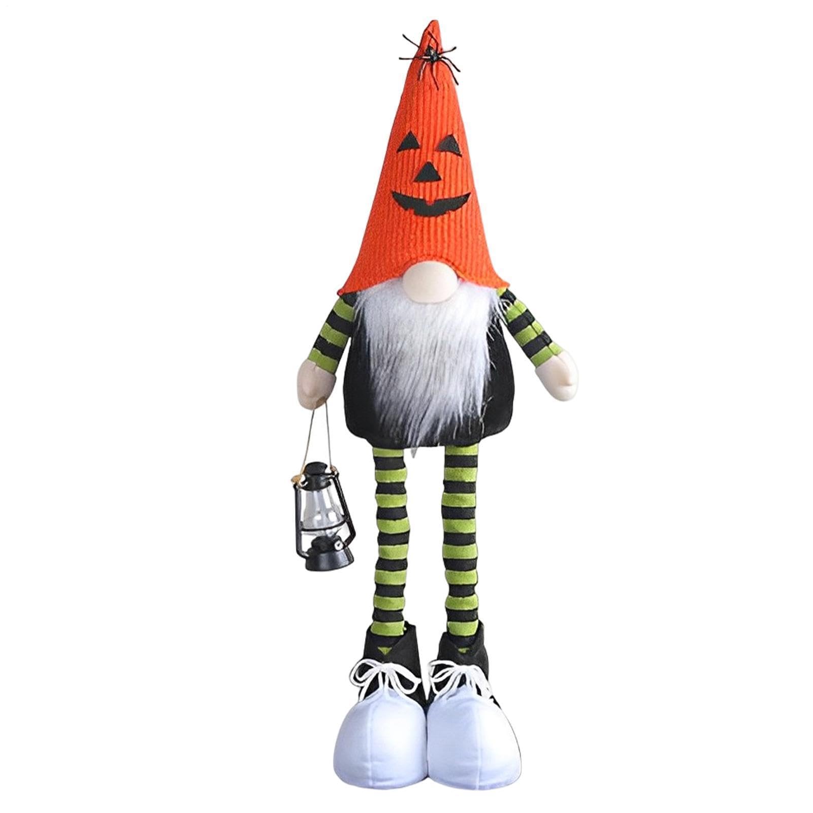Gnome de Halloween Sombrero Cara Gnomo Peluche Hechicera Sueca Hecho a Mano