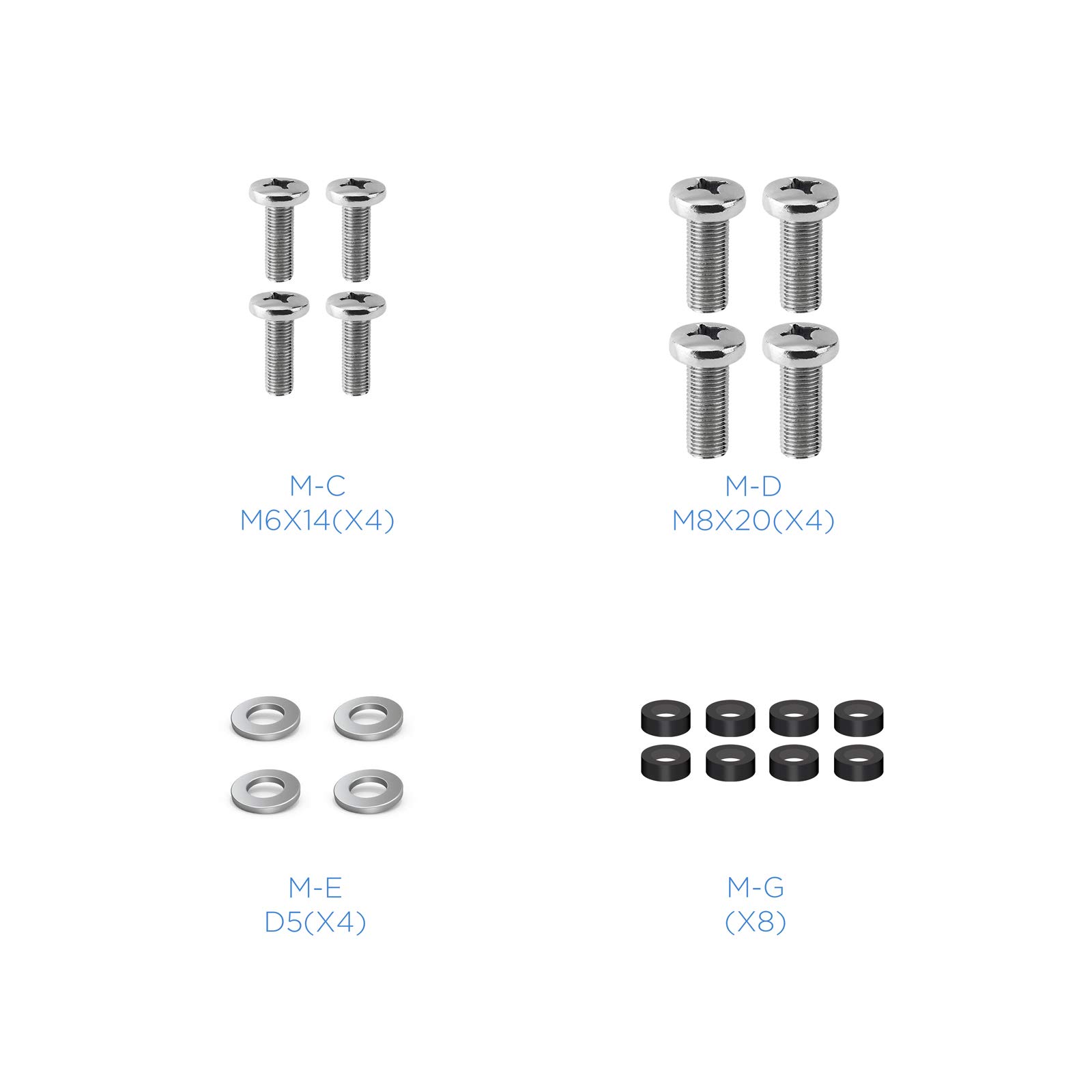 TooQ VMA0200-B adapter VESA 200 x 200 uniwersalny rozszerzenie do paneli od 23 cali do 42 cali 30 kg, czarny
