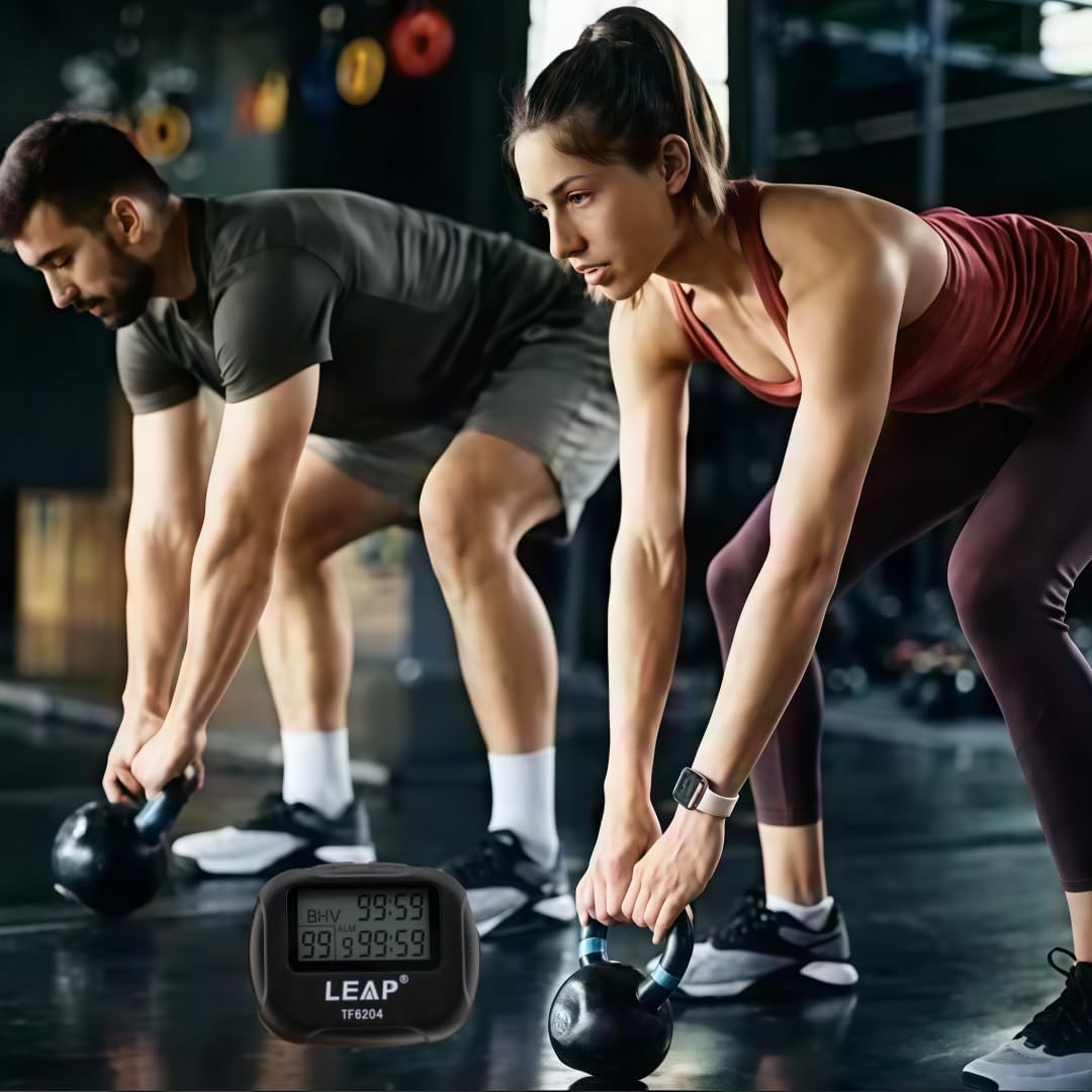 TF6204 Digital LCD Temporizador de Intervalo para Entrenamiento Crossfit Correr Yoga