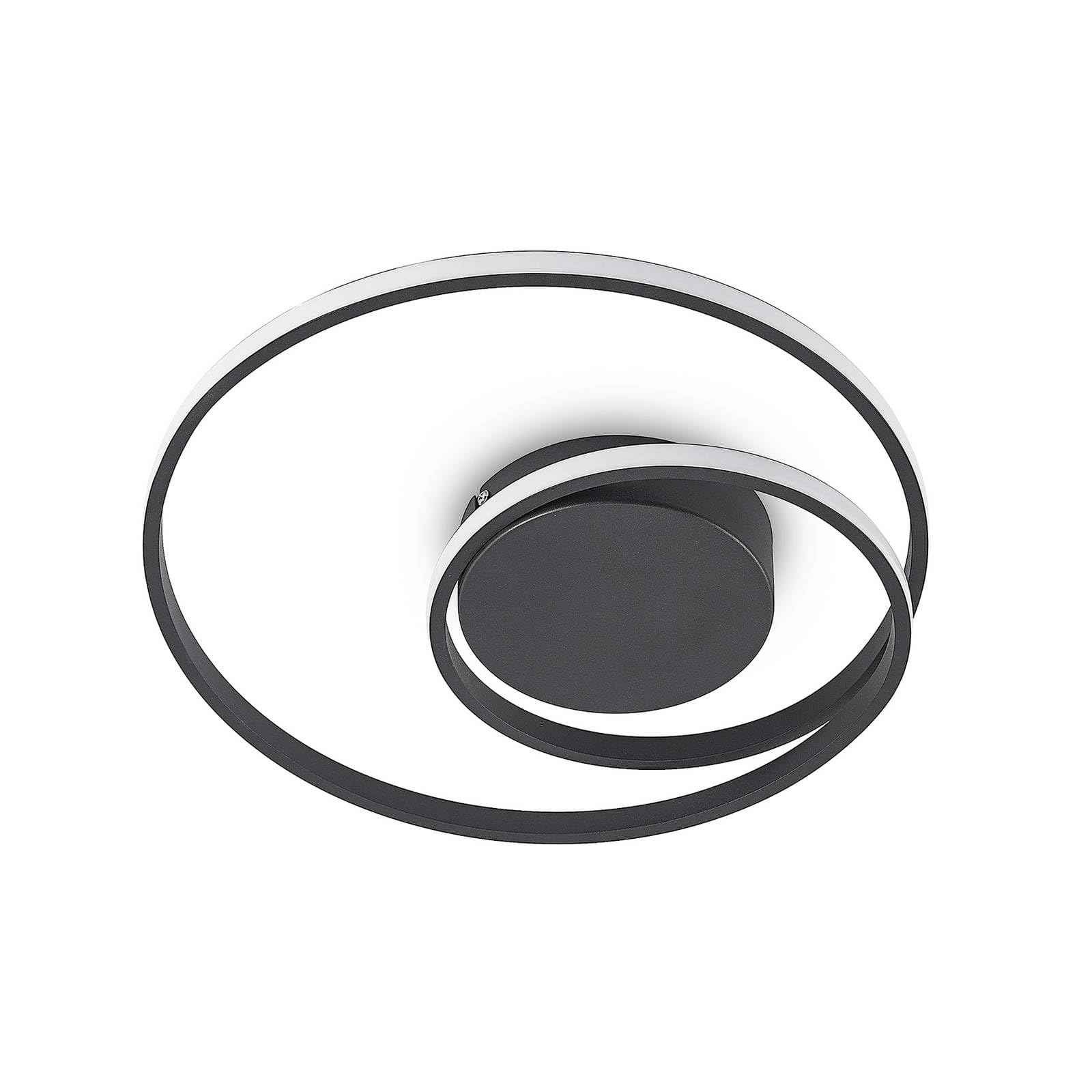 Lindby LED Deckenleuchte Youna dimmbar (Modern) in Schwarz aus Metall (1 flammig,) - Lampe Deckenlampe Wohnzimmerleuchte
