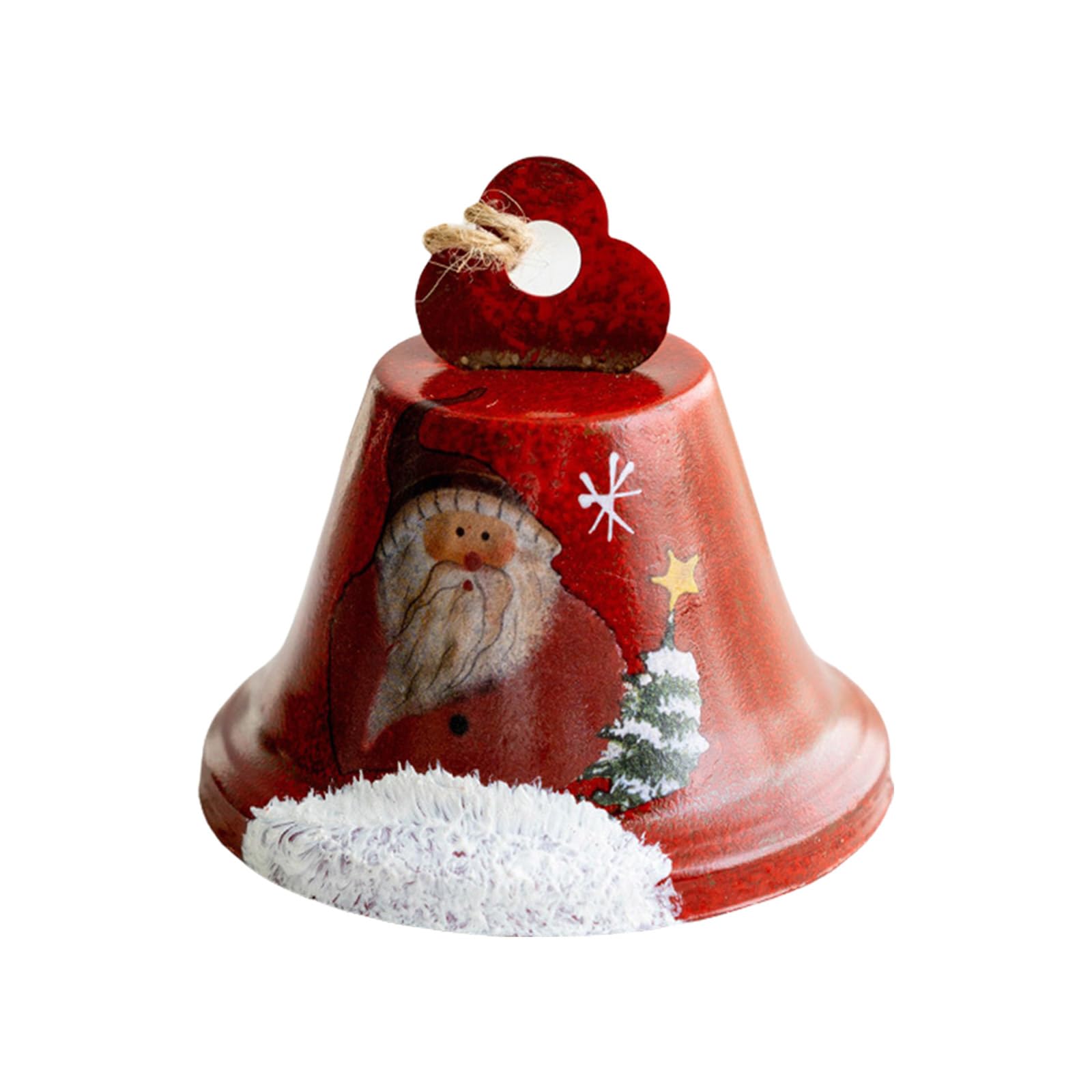 Xinsheinelry Seasonal Santa/Snowman Iron Bells Accessories Christmas Tree Hanging Decoration Festival Embellishment Family Holiday Decoration