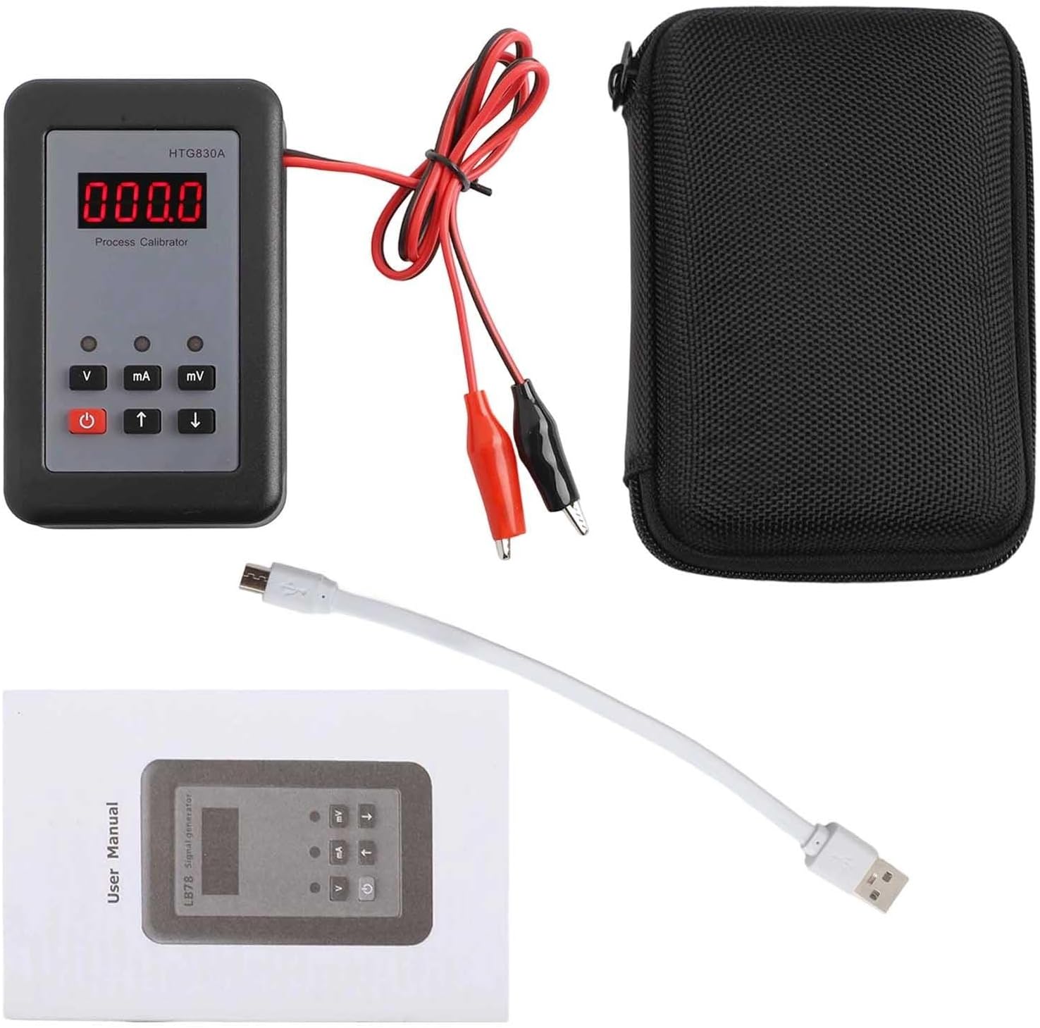 Signal Generator 4-20mA, Current Loop Calibrator with 0-24.00mA Output, Built-in Battery for Industrial Testing and Calibration Use