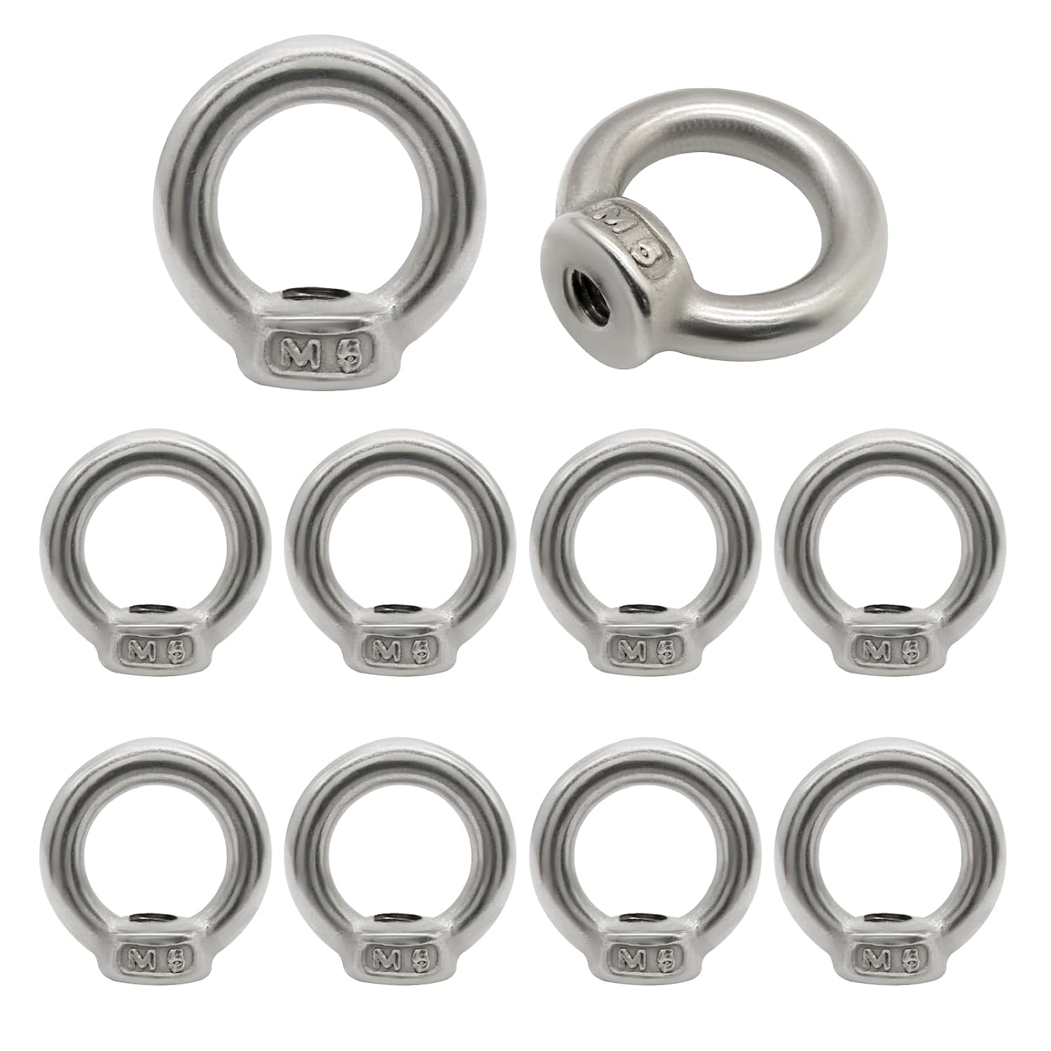 M3 Stainless Steel Lifting Eye Nut, 10 Pcs