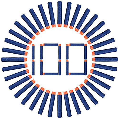 NIWWIN 100 Unids 7.2cm Relleno Foam Darts Bullet para Nerf N-Strike Elite Series Blasters Kid Nerf Toy Gun Paquete de Recarga Azul