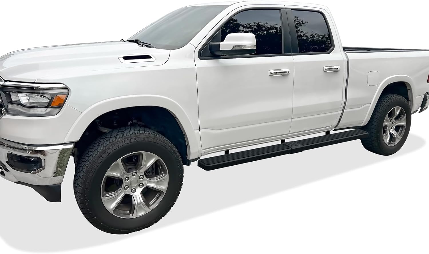 APS Wheel to Wheel Running Boards 6-inch Compatible with Ram 1500 2019-2026 Crew Cab 6.5ft Bed (Exclude 19-24 Ram 1500 Classic) Stainless Steel (Nerf Bars Side Steps Side Bars)