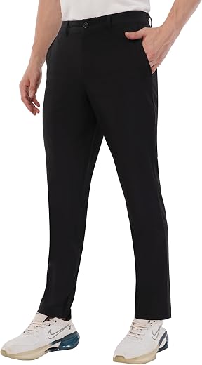 SaintX Men's Premium 4-Way Stretchable Formal Summer Pants | Stylish Slim Fit Multi-Purpose Athleisure Trousers | Business...