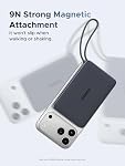 UGREEN MagFlow Qi2.2 25W 10000mAh Batterie Pack Power Bank avec MagSafe, Charge sans fil magnétique par câble intégré, 30W USB-C Chargement rapide, Chargeur Portable Compatible avec iPhone 17/16 Pro Max/15/14