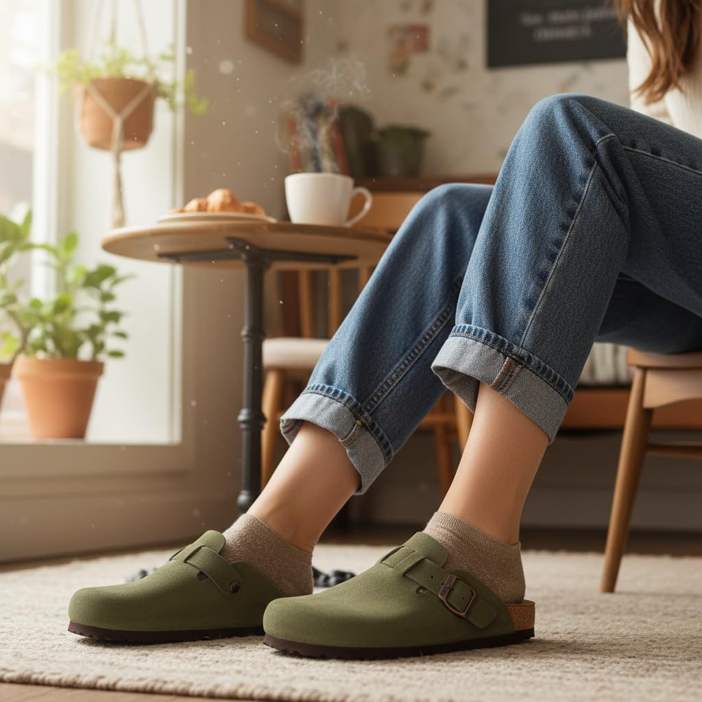 CUSHIONAIRE Hana - Genuine Leather Suede Classic Clog Womens Shoes - Slip On Mule Comfortable Shoes for Women - Image 7