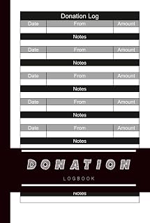 Donation Log Book: 6x9 inches | 110 Pages