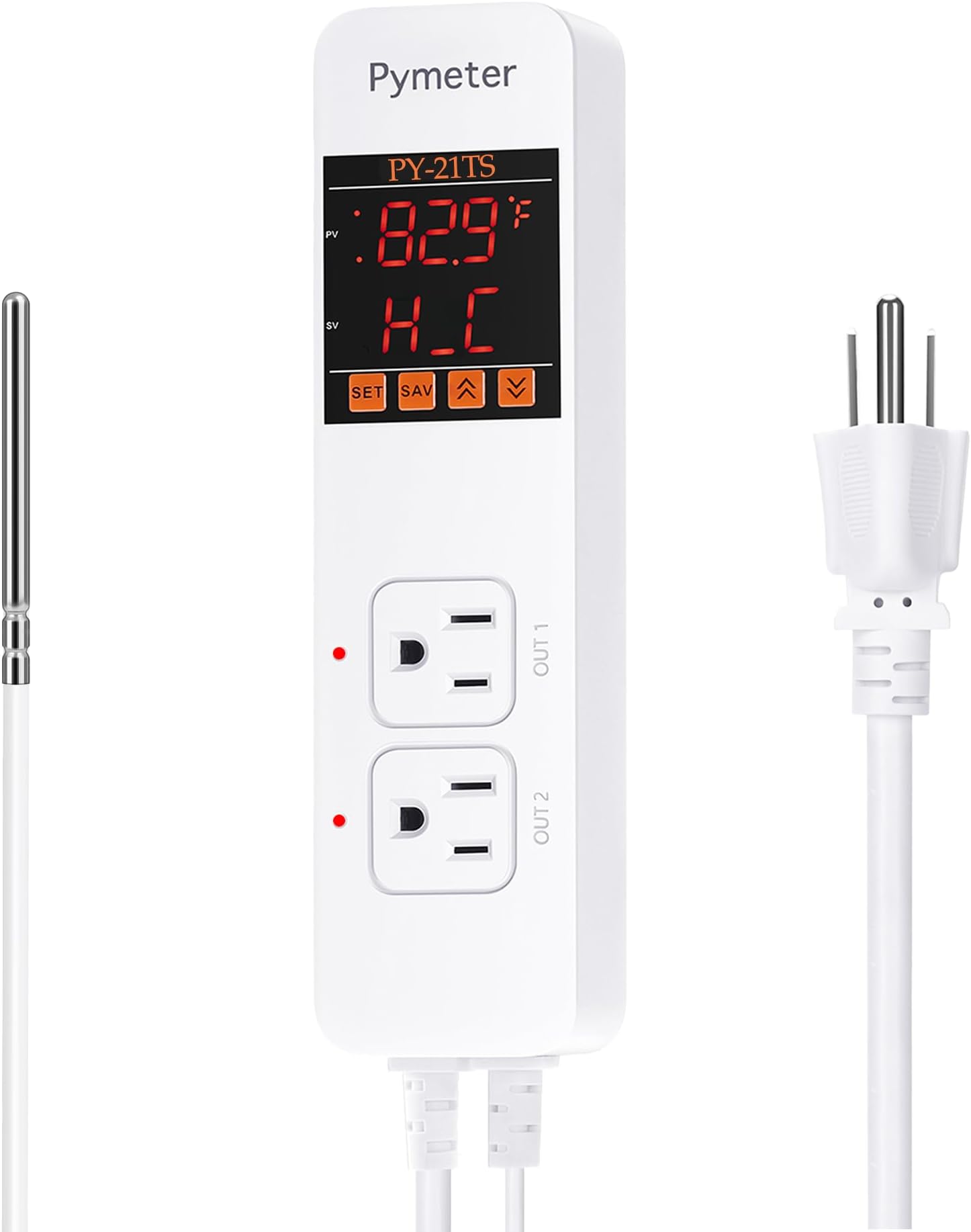 Attic Fan Thermostat Controller Temperature Switch Plug Outlet for Seedlings, Germination, Rooting, Greenhouse, Fermentation, Reptile, Terrarium Heating Mats