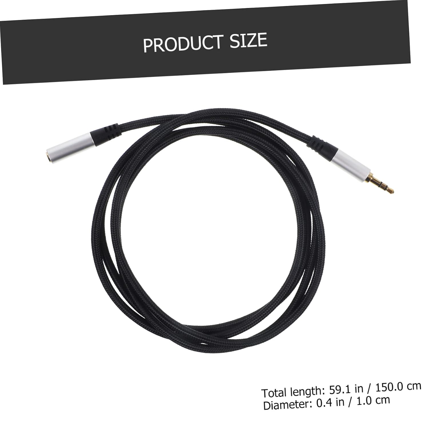 ARTIBETTER 5pcs Audio Cable Male to Female Extension Cord Aux Wire for Headphones Compatible Car Laptop and Mobile Devices for Sound Quality