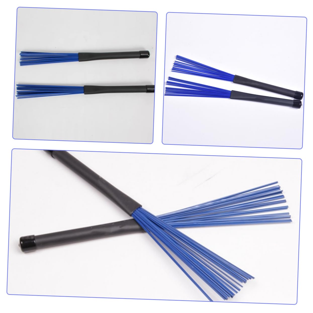 TOYANDONA 10piezas Cepillos De Batería De Jazz Mango Antideslizante Cepillos De Nylon Para Instrumentos De Percusión Accesorios Para Bateristas Movimiento