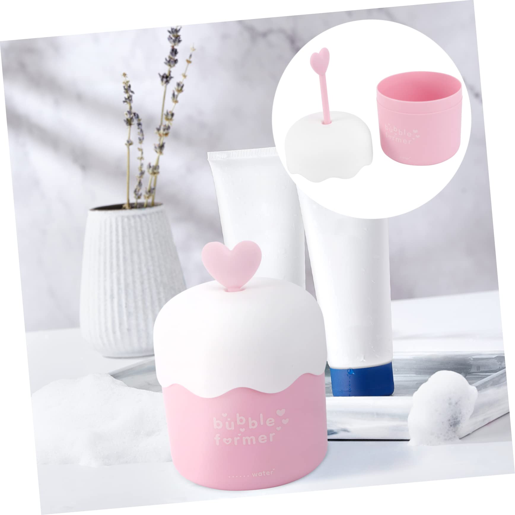 Dispositivo de Espuma para Limpieza Facial, Espumador Manual Portátil de PP, Ligero, para Lavado de Cara y Gel