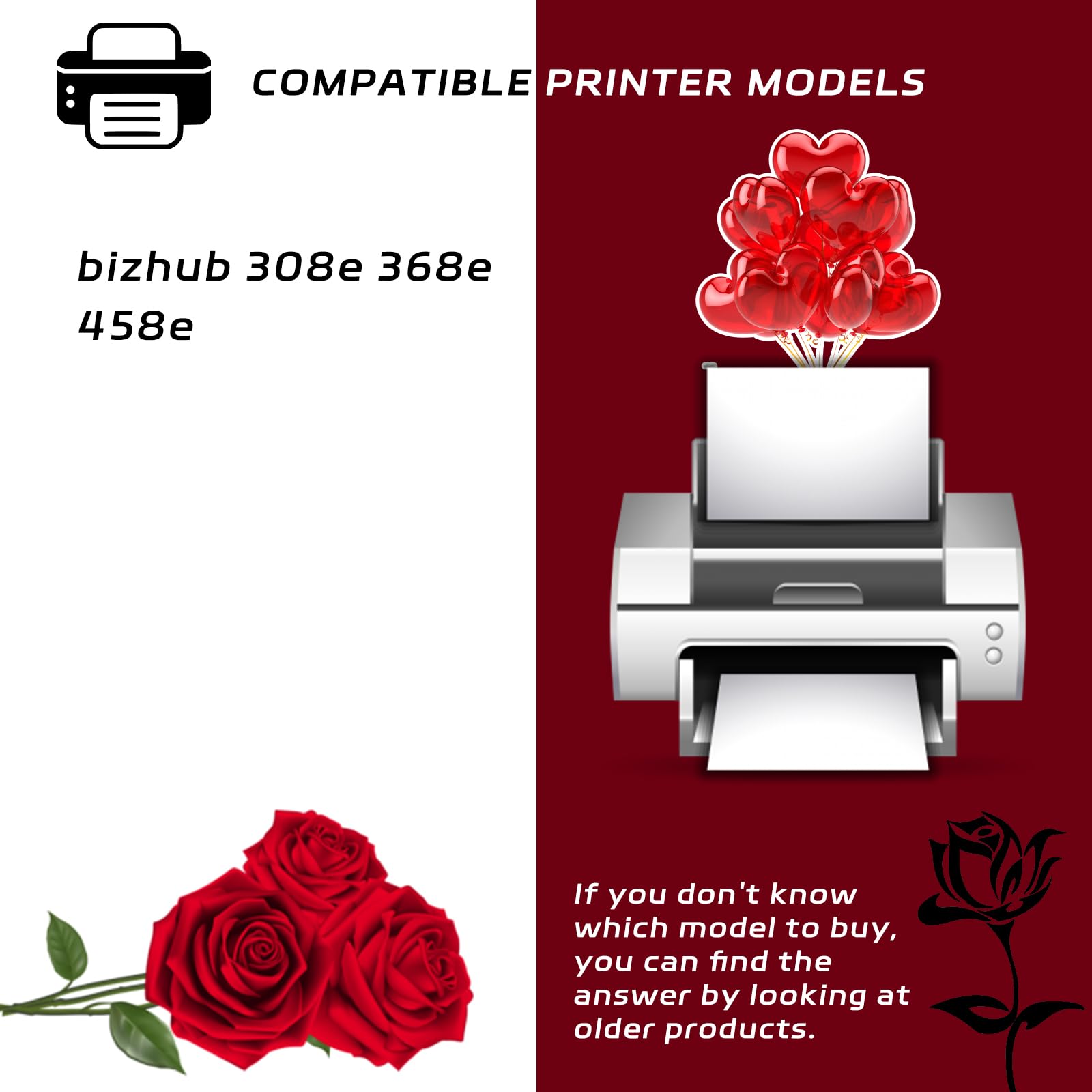 AA6UR70400 (110V) Fuser Unit Compatible for Konica Minolta bizhub 308e 368e 458e Printers, with Chip, High Yield 600000 Pages, Clear Printing (3 Pack Black)