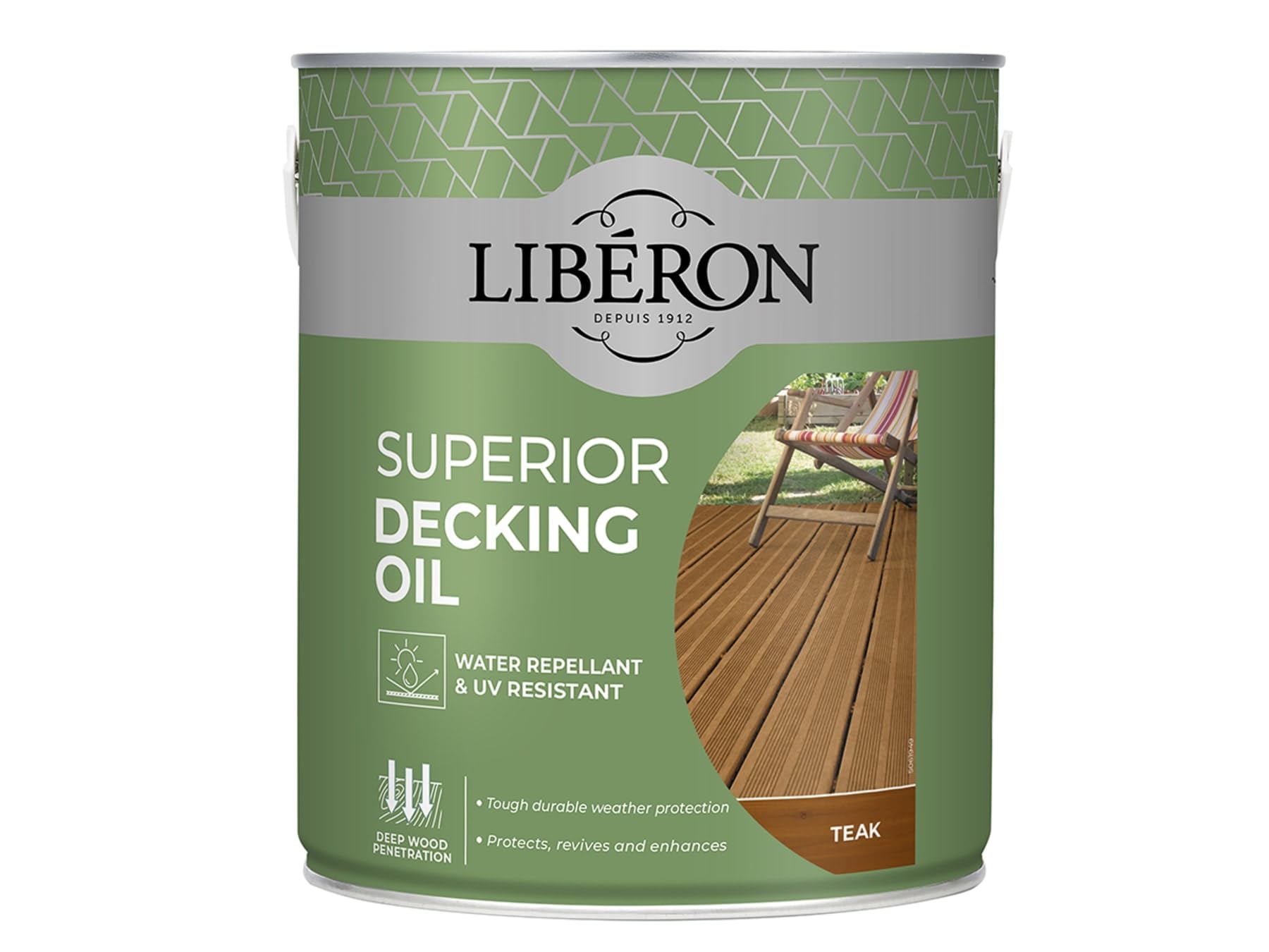 Liberon Superior Decking Oil Water Repellent and UV Resistant (Teak 2.5 Litre)