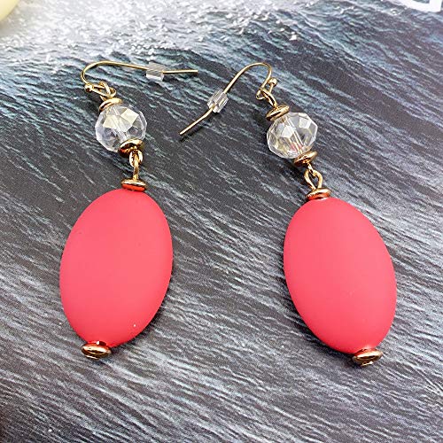 Collier long perles rouges et noires Firstmeet au design double rang