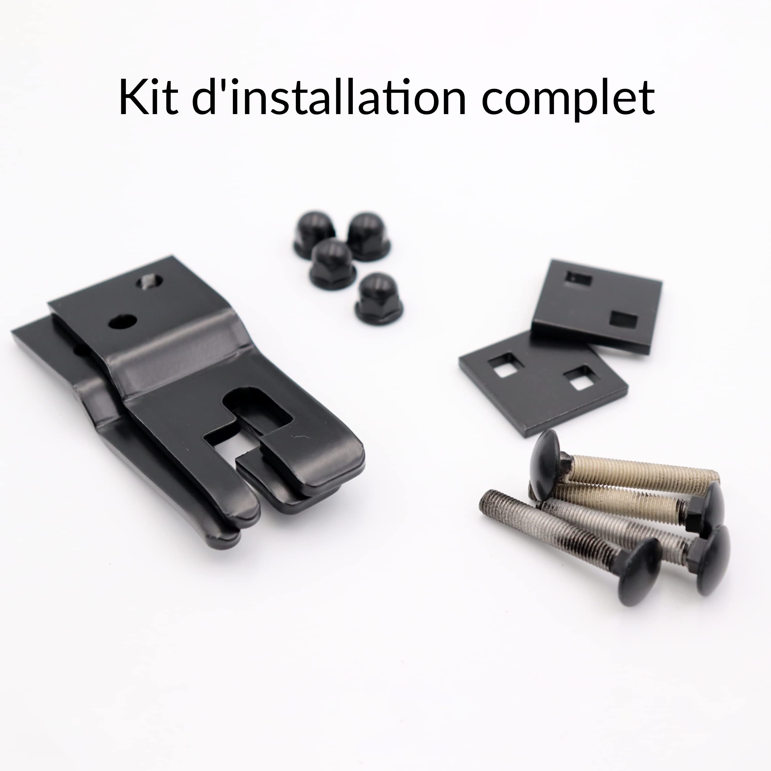 Barre de Sécurité Noire - Aluminium - Longueur 430 mm - Anti-effraction fenêtre Volet Battant - Protégez votre maison contre le Cambriolage - Facile à Installer et Robuste - Fabrication française