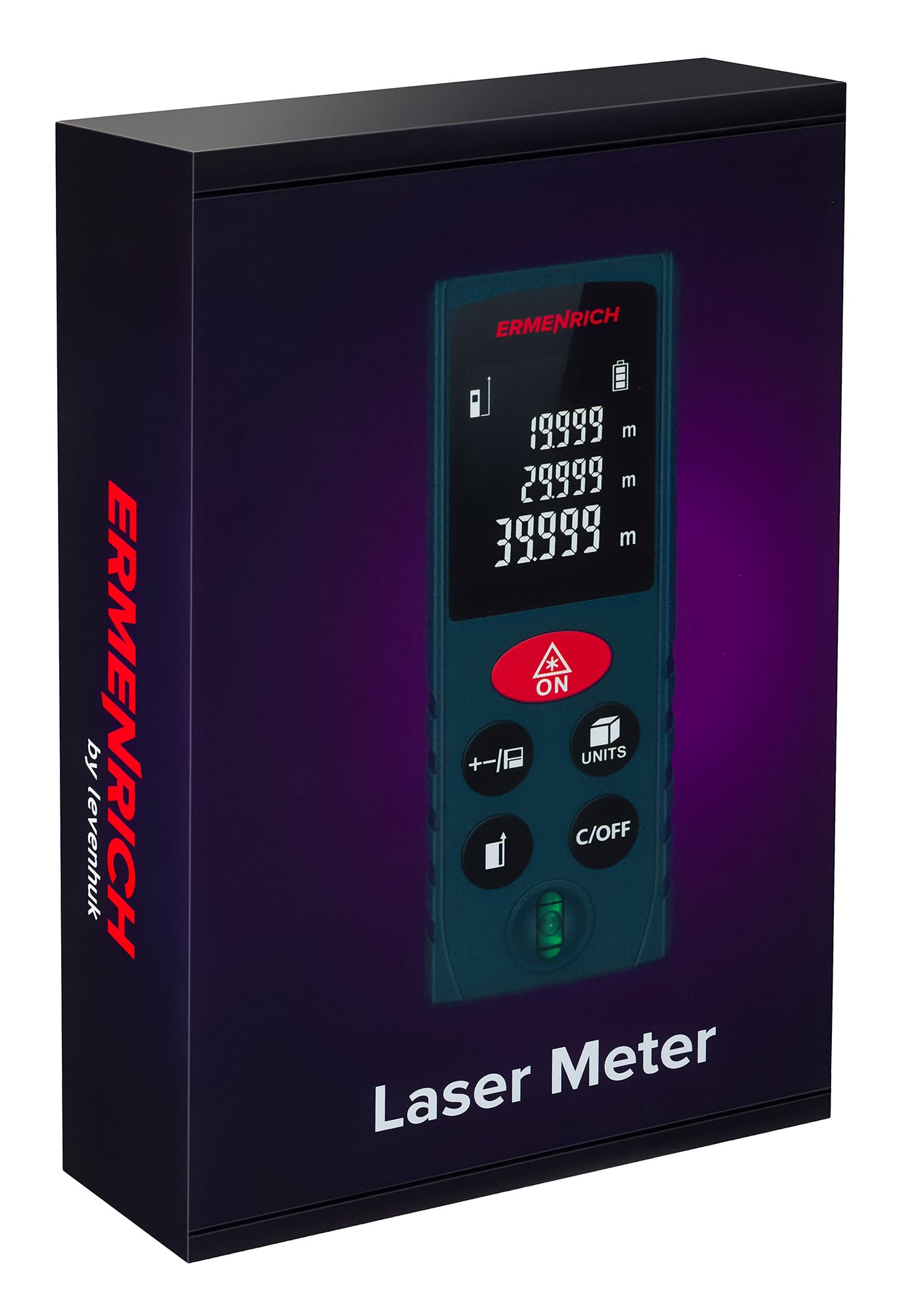 Reel PLUS GK100 Dalmierz Laserowy 100M Przenośny z Poziomicą Narzędzie Pomiarowe Odległość Powierzchnia Objętość Tryb Pitagorasa Zmiana Jednostek Wyświetlacz LCD Pamięć