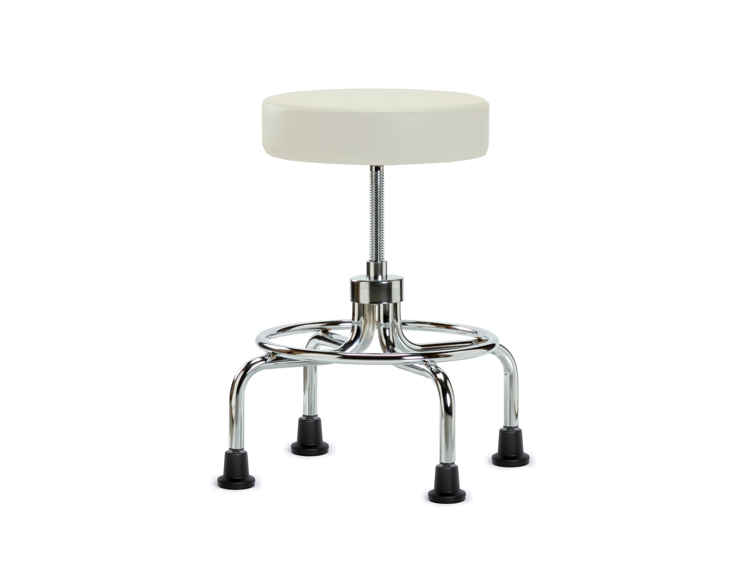 Perch Retro Exam Stool, Glides, 20.5-25.5", Off-White