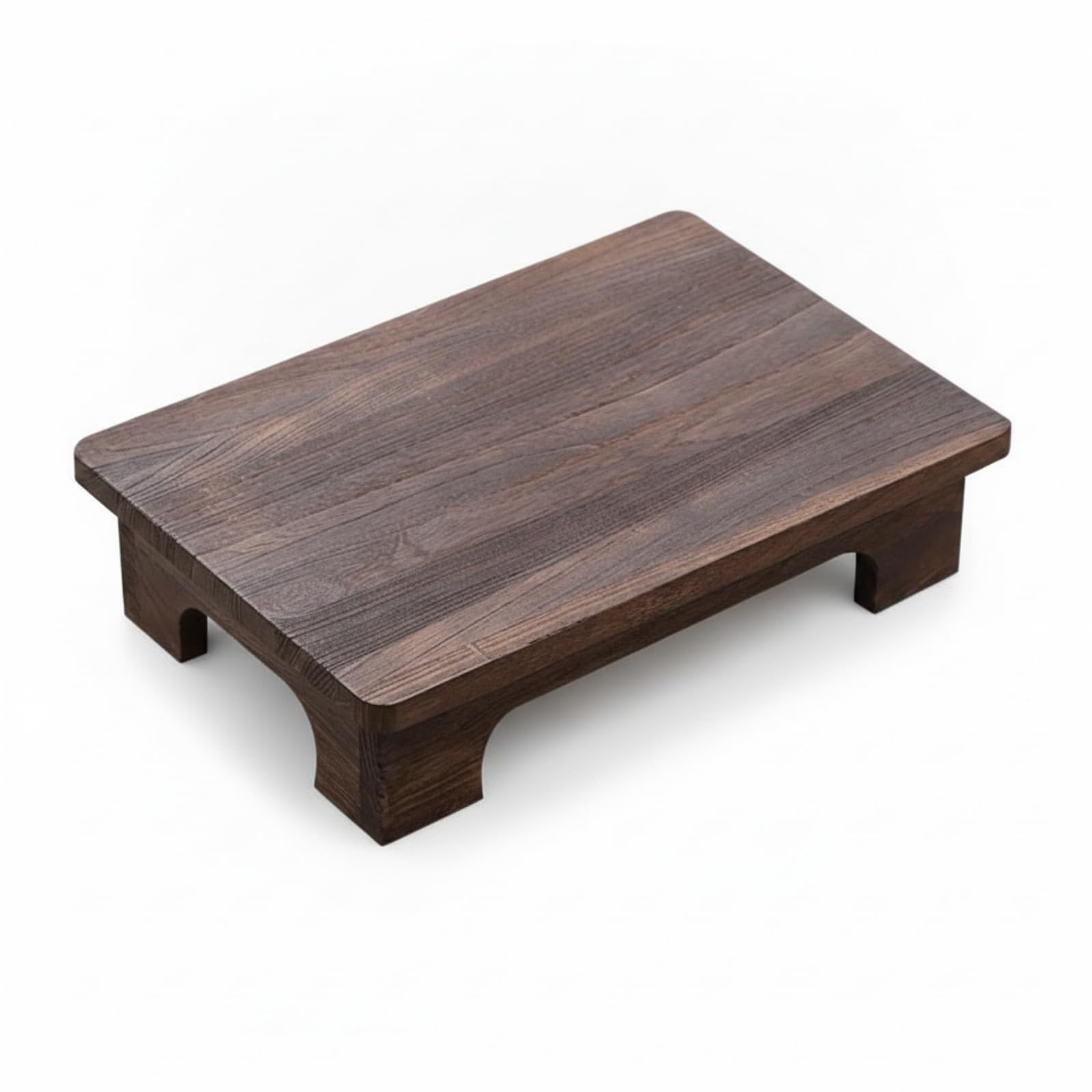 Table Basse en Bois Massif Paulownia, 50cm X 28cm X 10cm, 50 De Long - Couleur Fortement Rôtie - Peinture À Base D Eau Écologique Bois Massif
