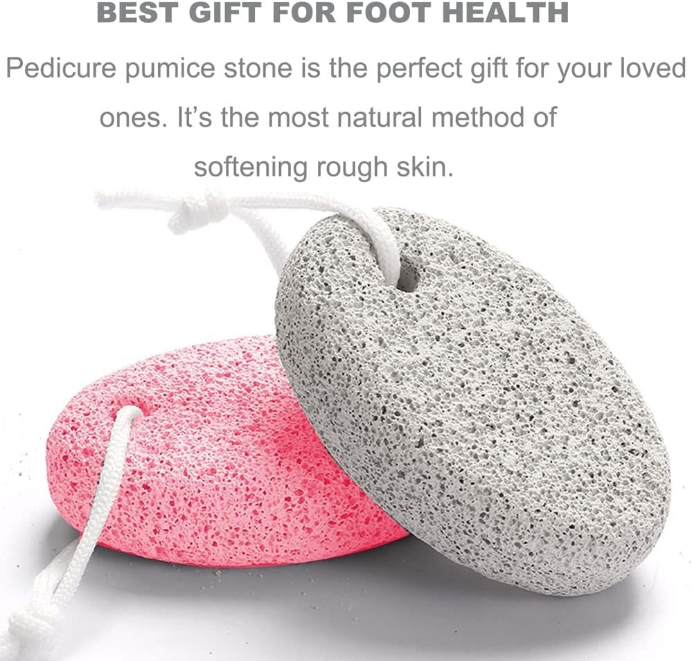 Keli Natural Pumice Stone for Feet Lava Pedicure Tools Callus Remover for Feet and Hands Natural Foot File Exfoliation to Remove Dead Skin, Heels, Elbows, Hands (2 Pcs Pumice Stone Medium Size 8.5x6x2 cm) 4