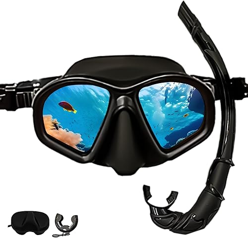 Paquetes de esnórquel, equipo de esnórquel para adultos, gafas de buceo impermeables y a prueba de niebla, juego de tubo de respiración de máscara,